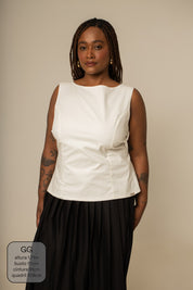 blusa costas abertas collab frida & lela