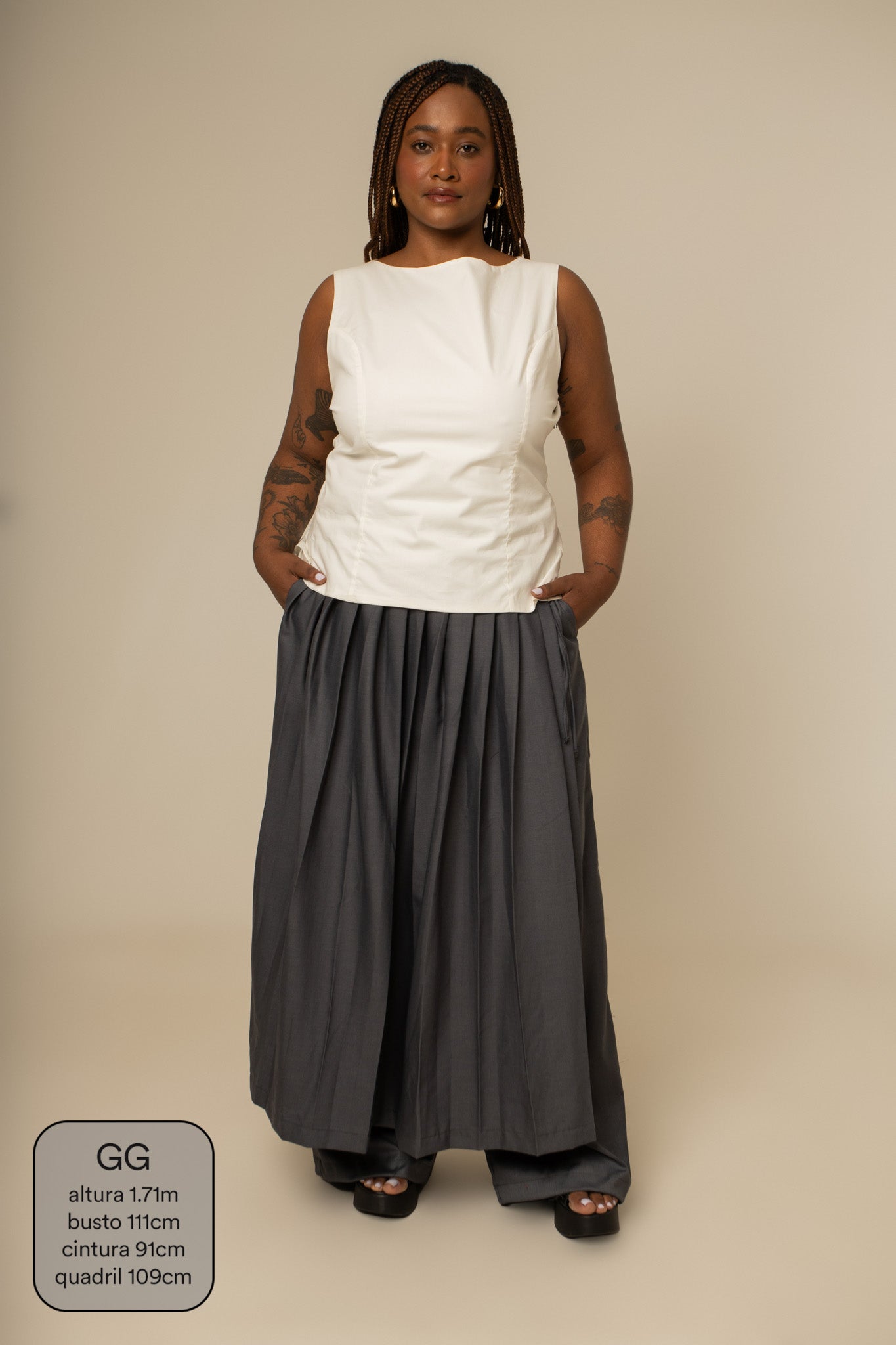 blusa costas abertas collab frida & lela