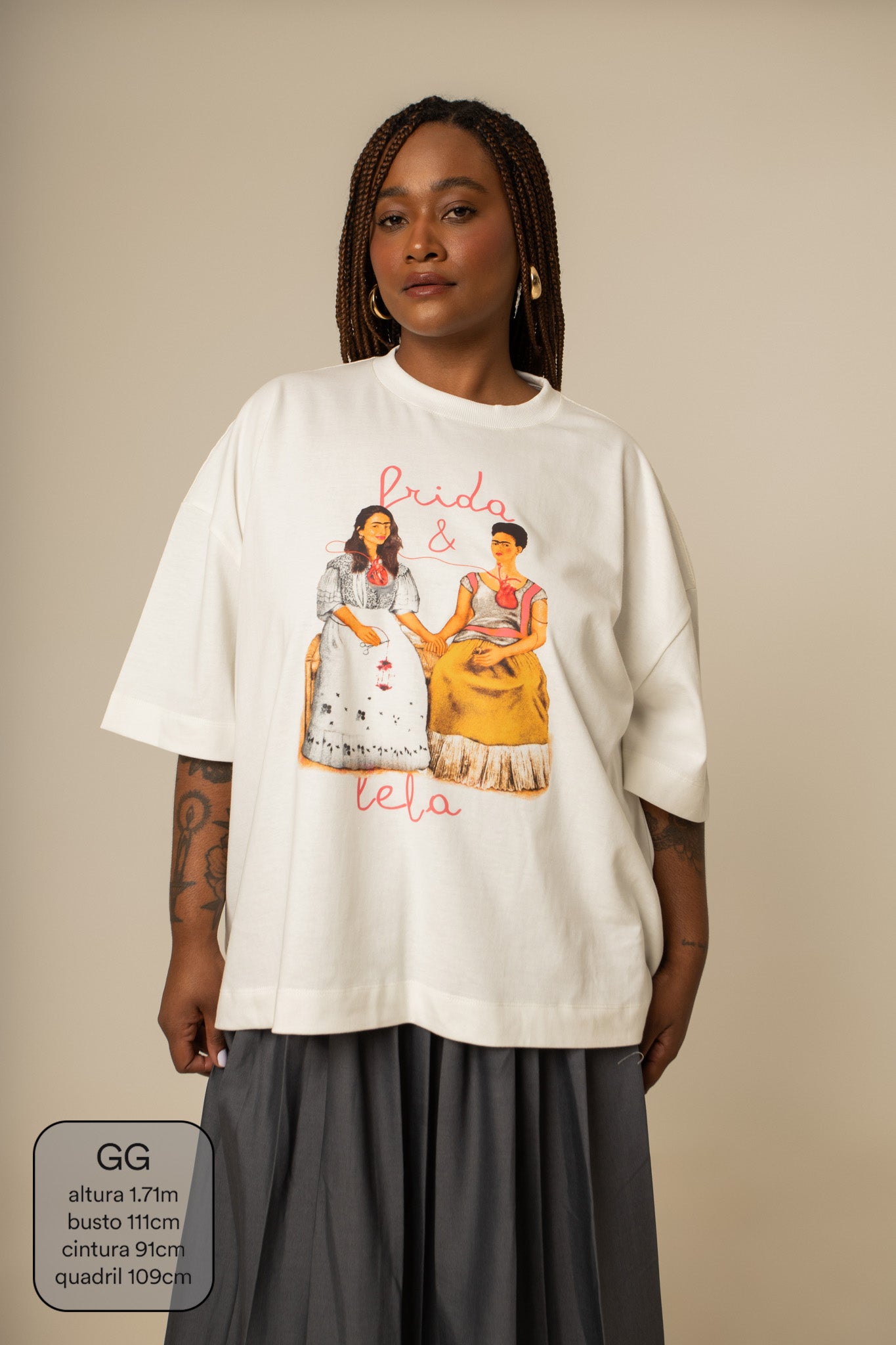 camisetão duas fridas collab frida & lela