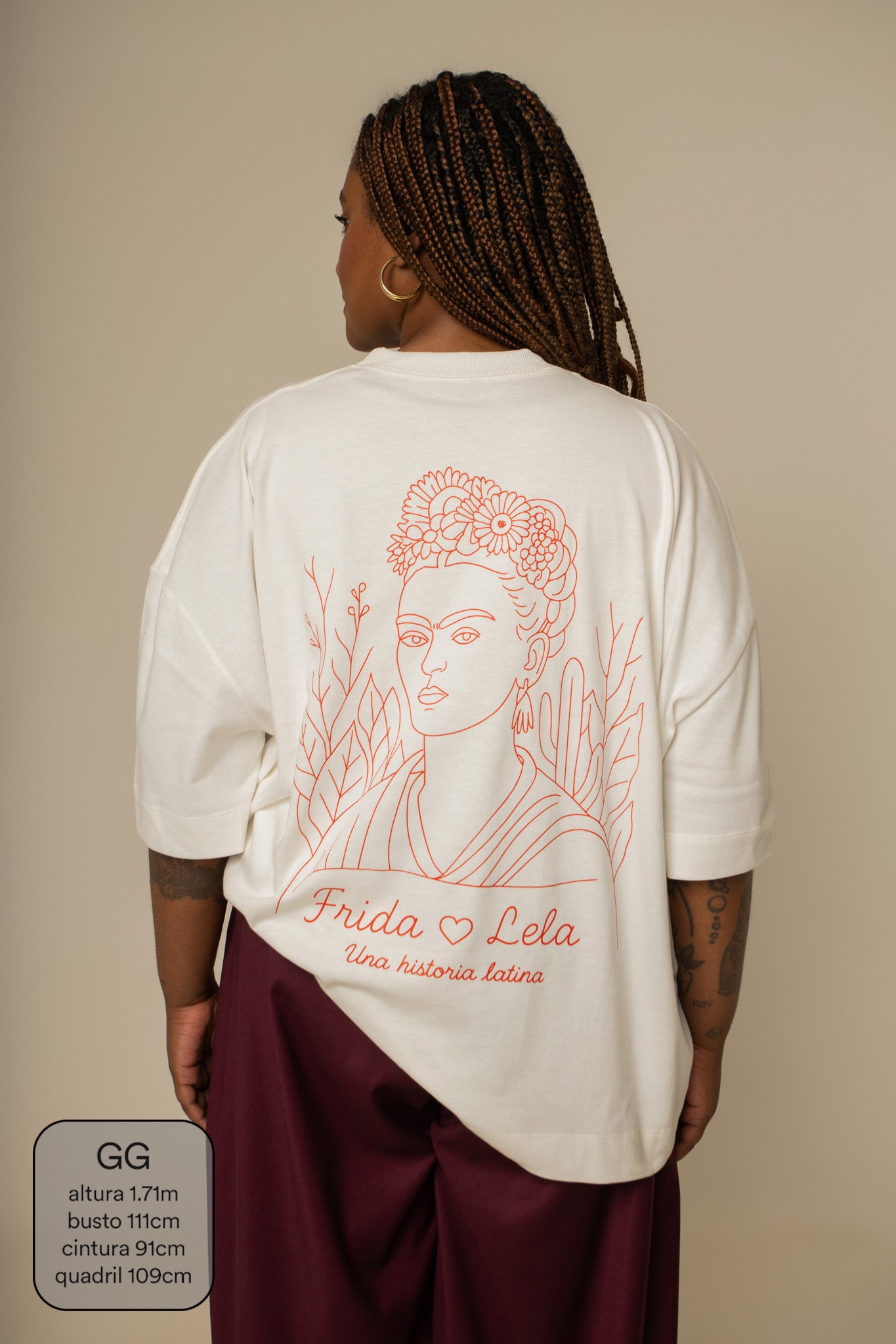 camisetão sobrancelha collab frida & lela