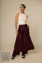 calça saia plissada collab frida & lela