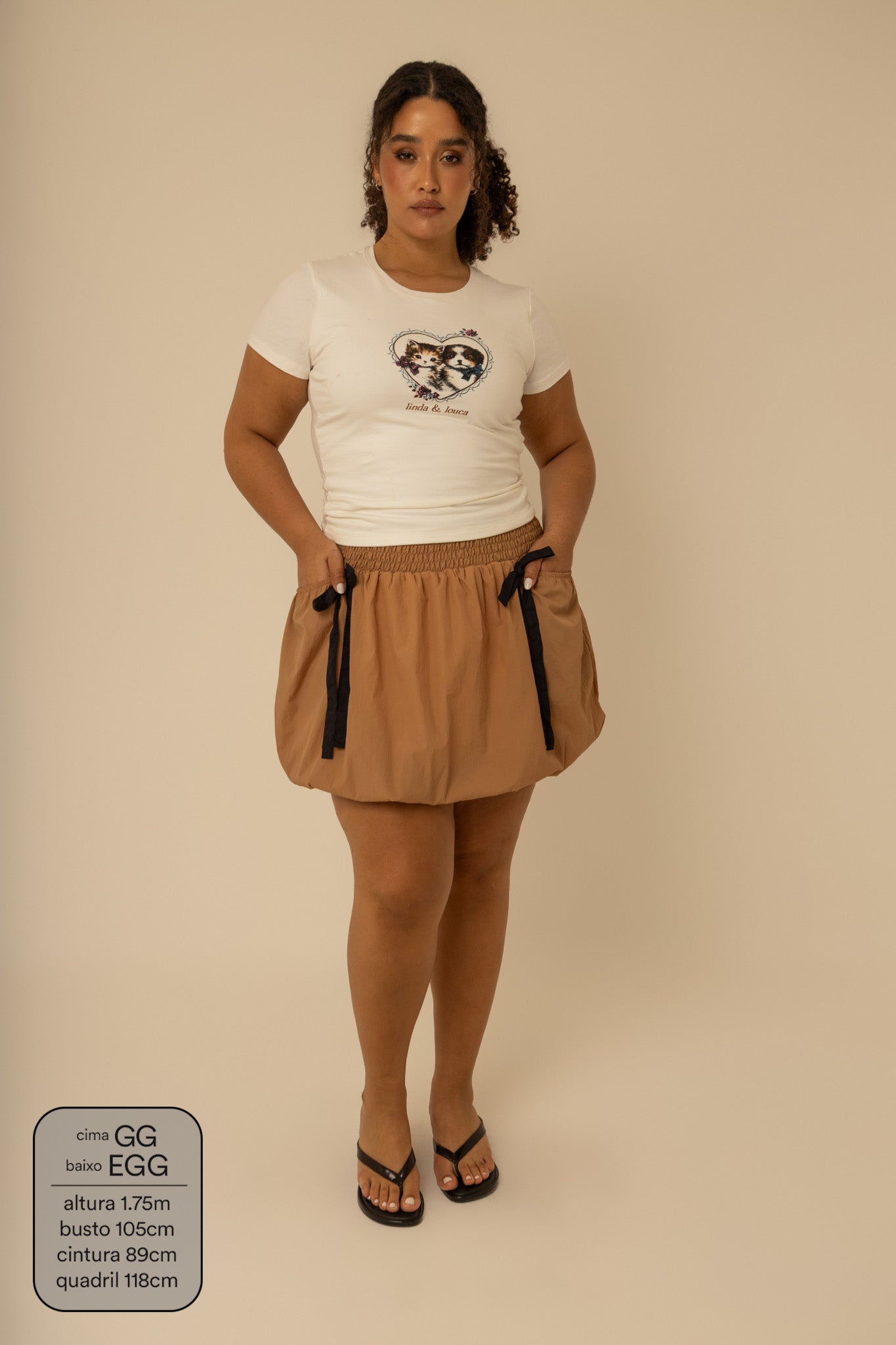 mini short saia balonê garoa