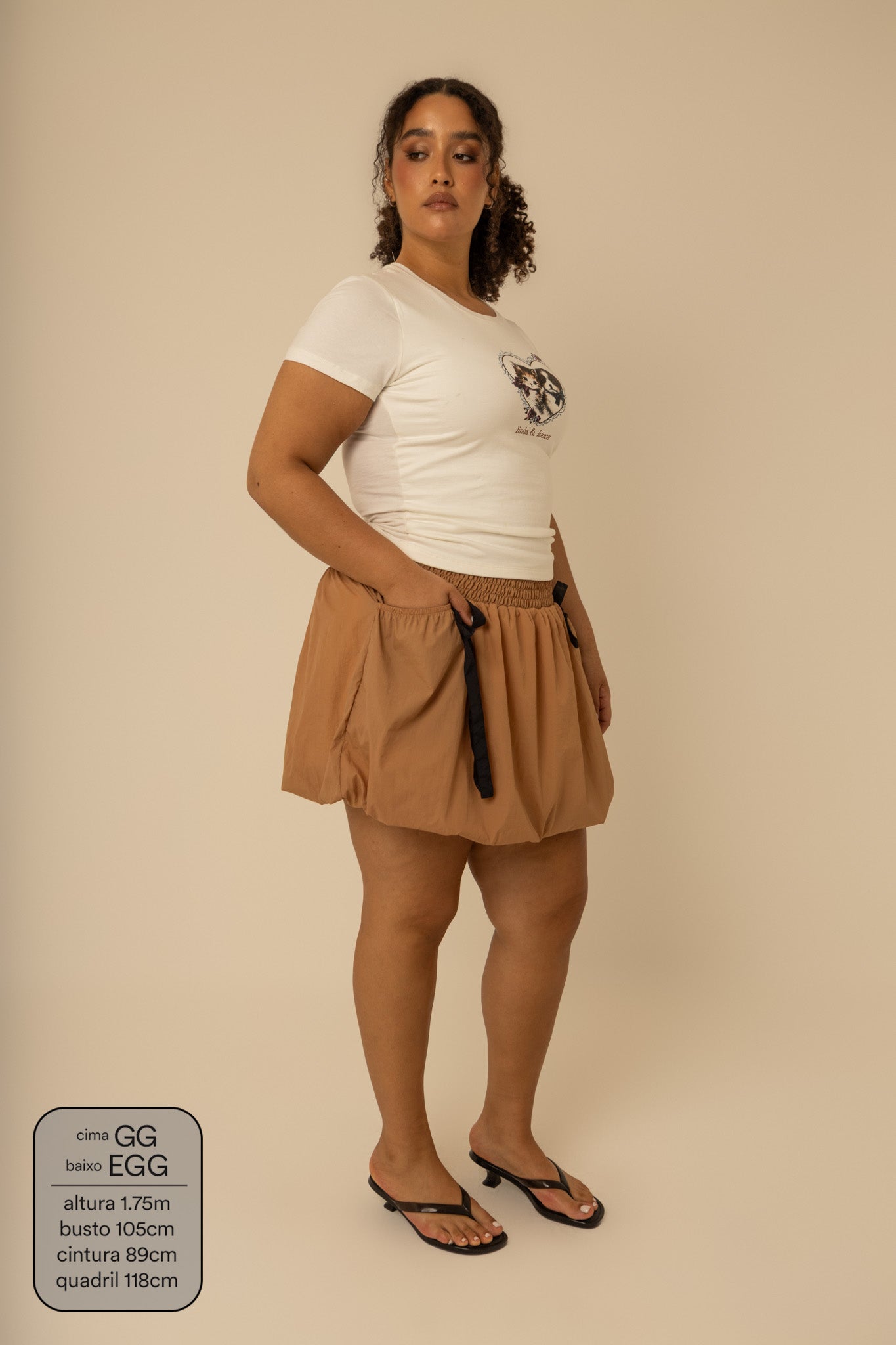 mini short saia balonê garoa