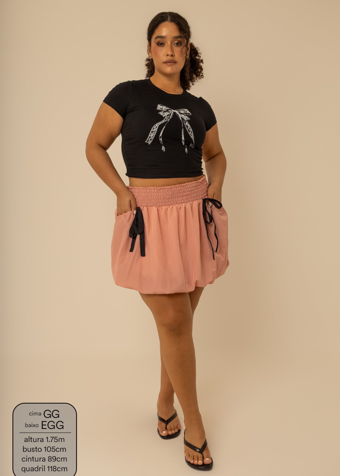 mini short saia balonê garoa