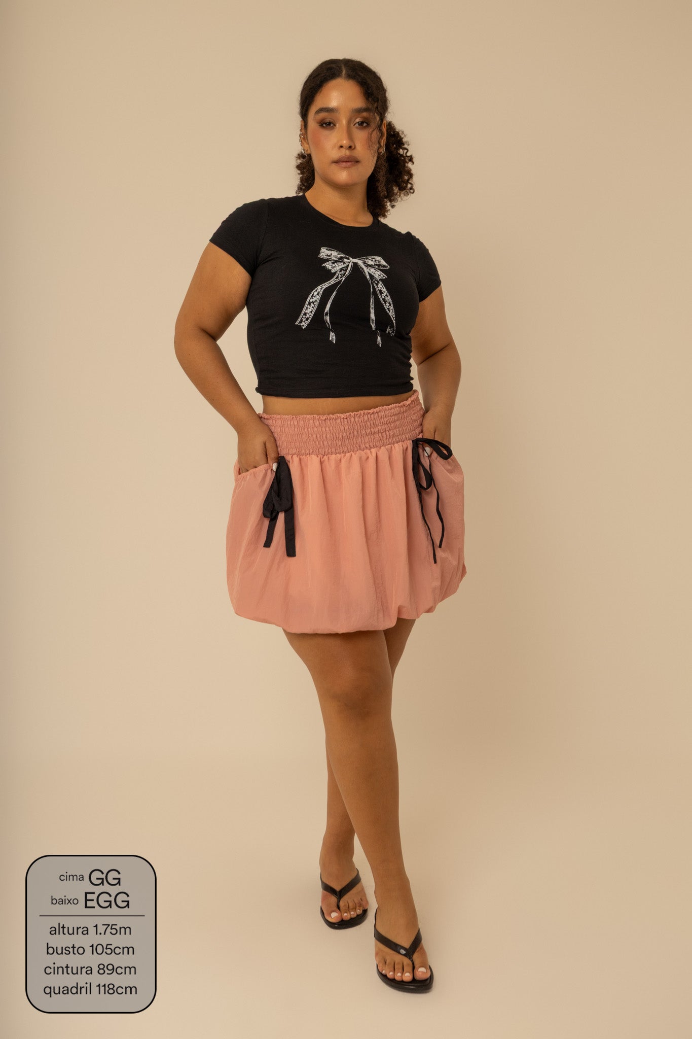 mini short saia balonê garoa