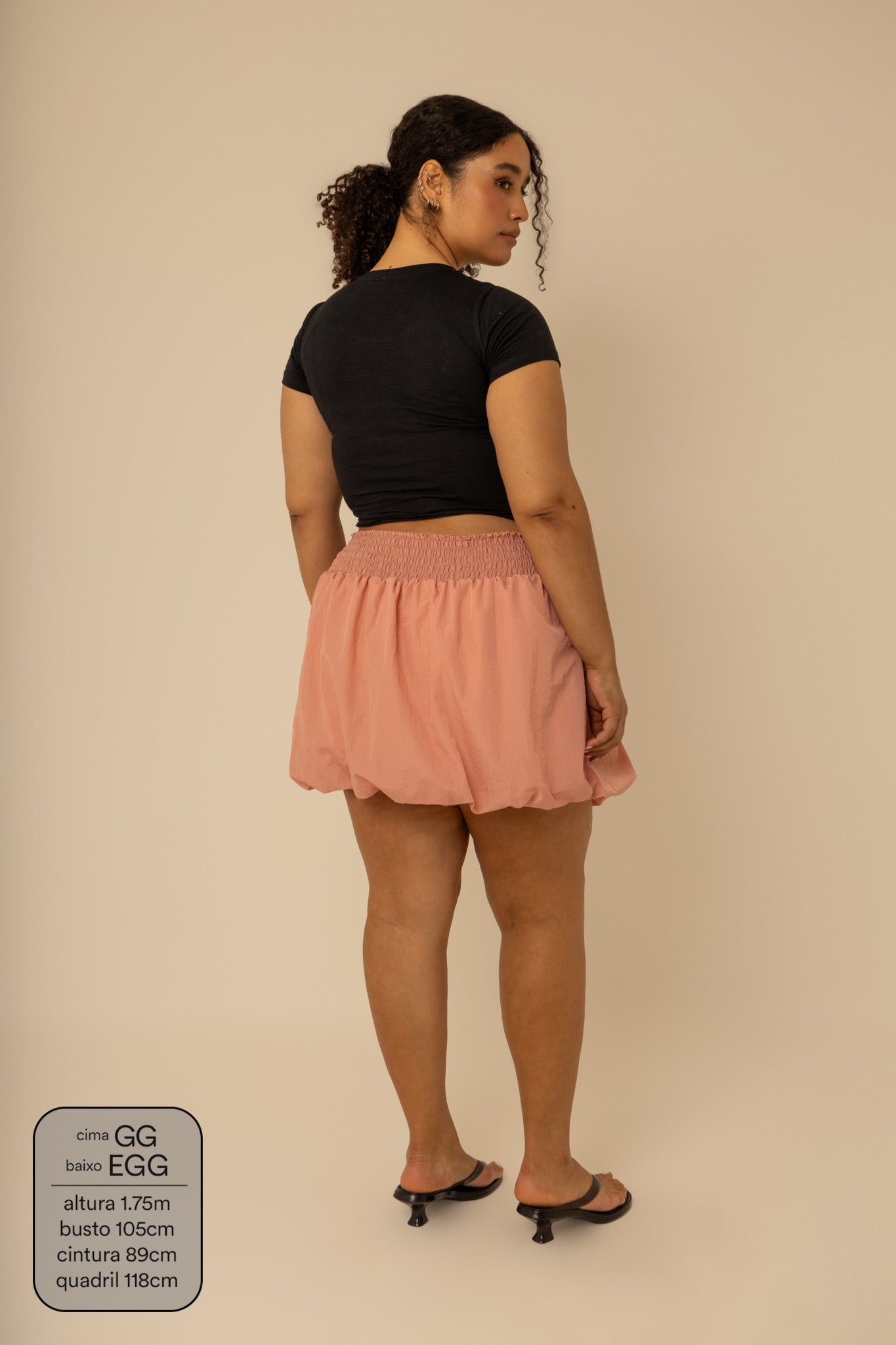 mini short saia balonê garoa