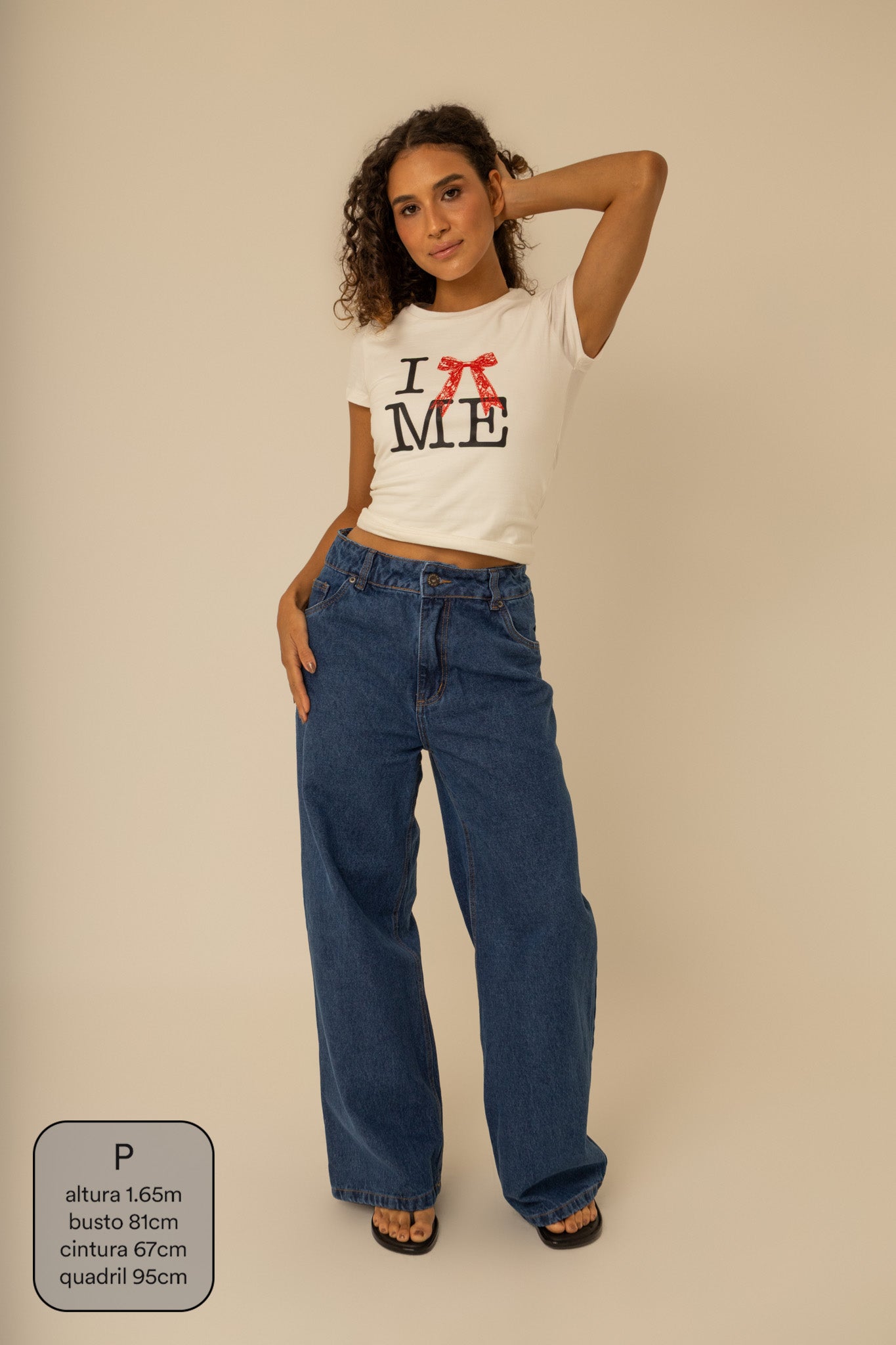 calça jeans ajustável wide denim blue 1.0