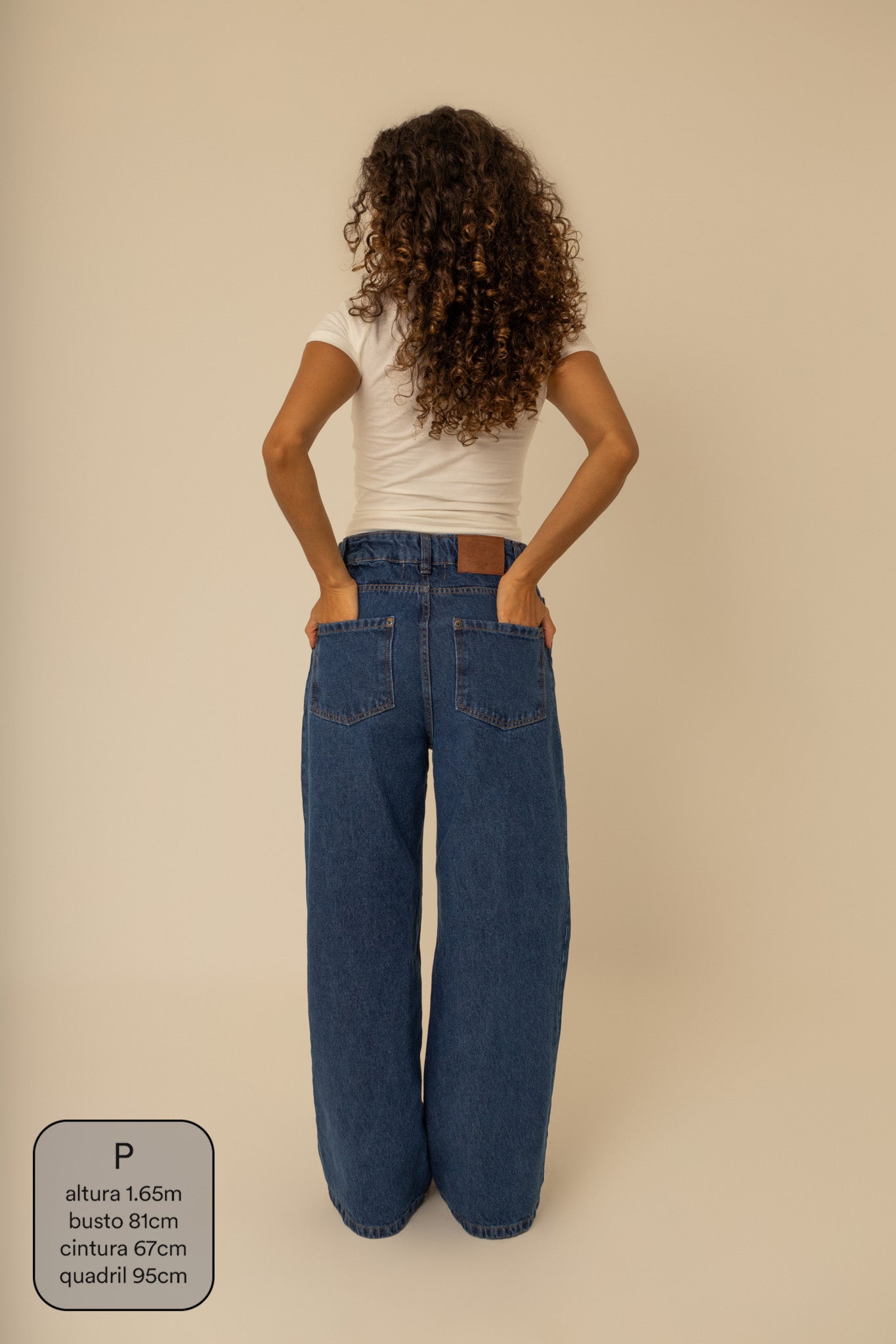 calça jeans ajustável wide denim blue 1.0