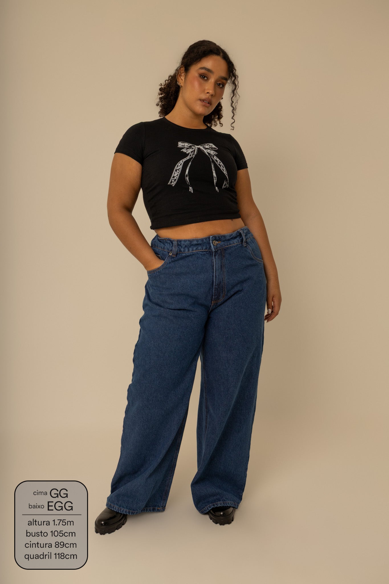 calça jeans ajustável wide denim blue 1.0