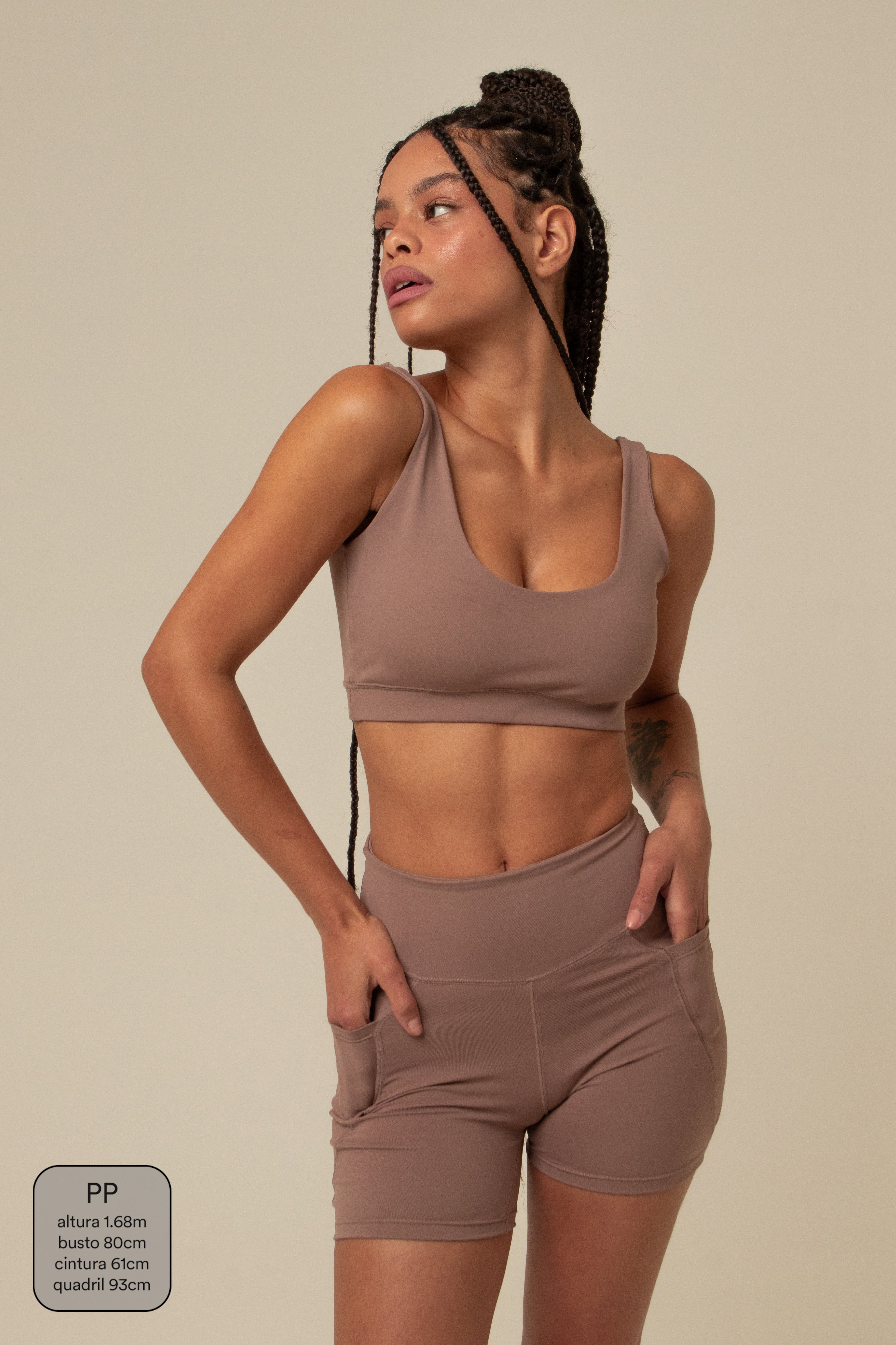 short compress gym babe | short fitness com bolsos