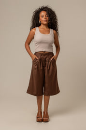 bermuda de alfaiataria feminina oversized chefa