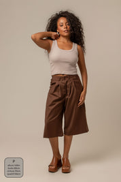 bermuda de alfaiataria feminina oversized chefa