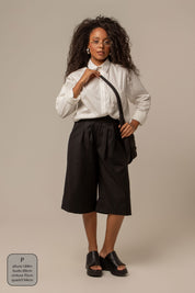 bermuda de alfaiataria feminina oversized chefa