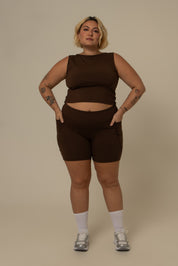 short compress gym babe | short fitness com bolsos