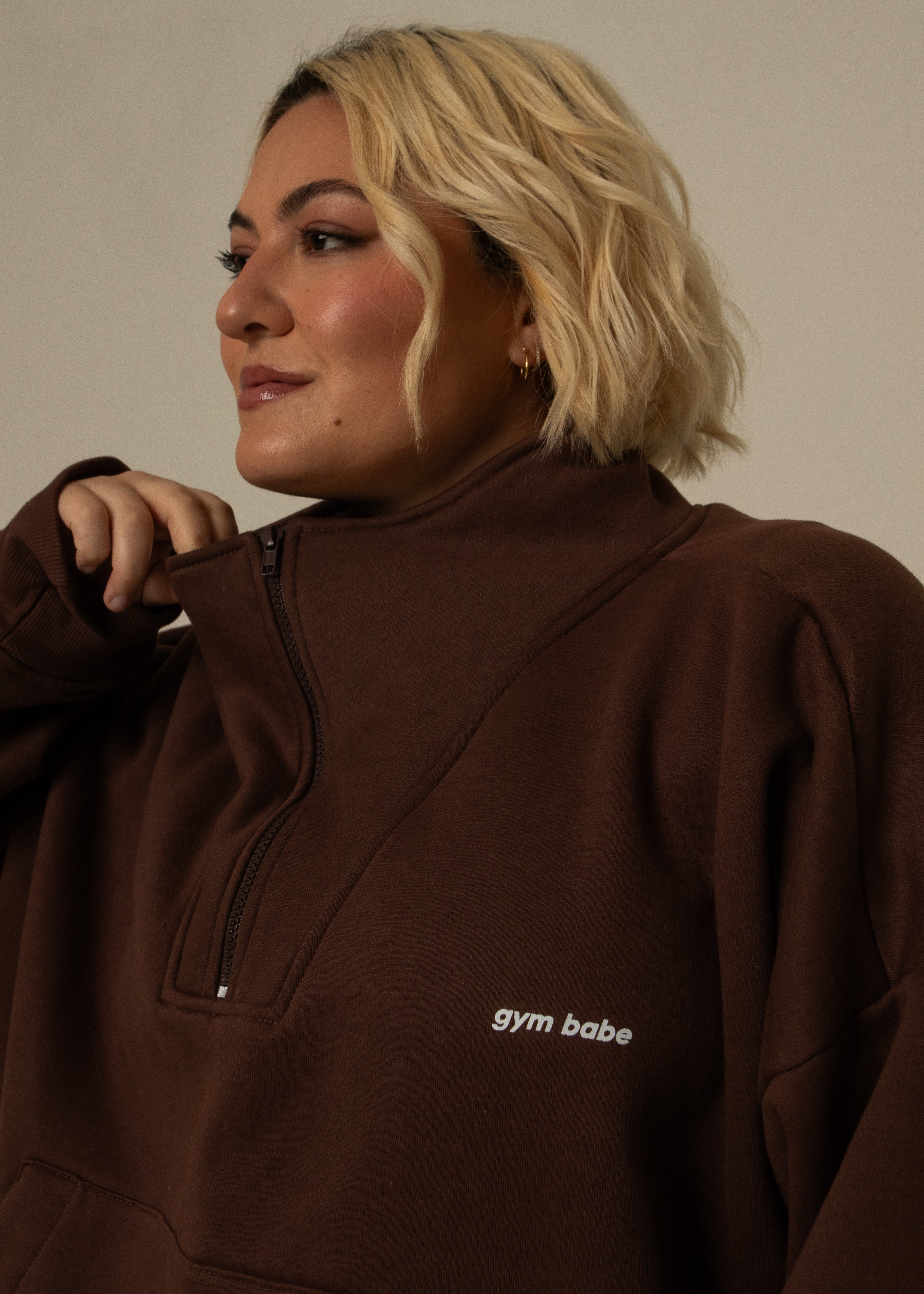 moletom gym babe | casaco gola alta