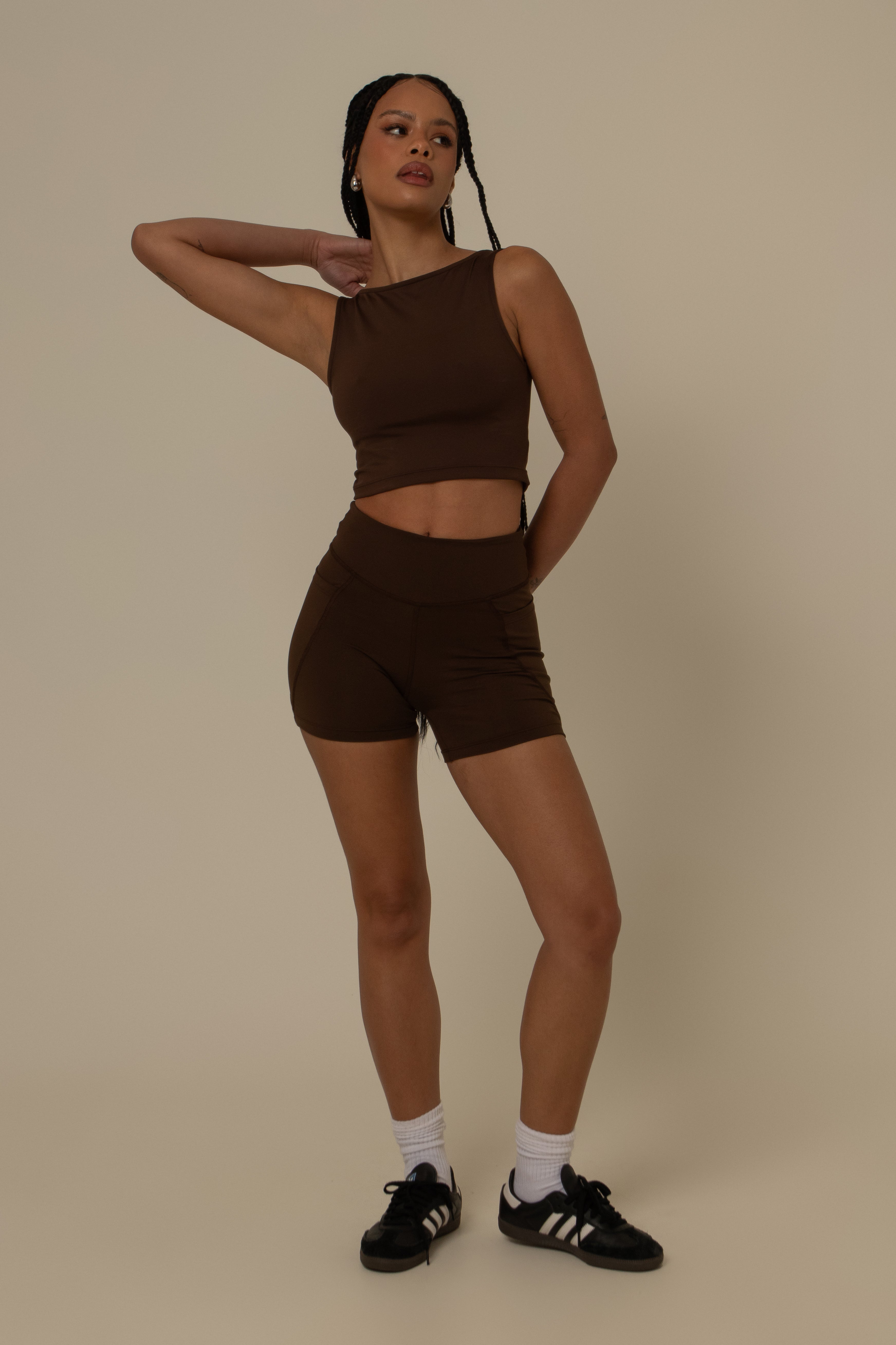 short compress gym babe | short fitness com bolsos