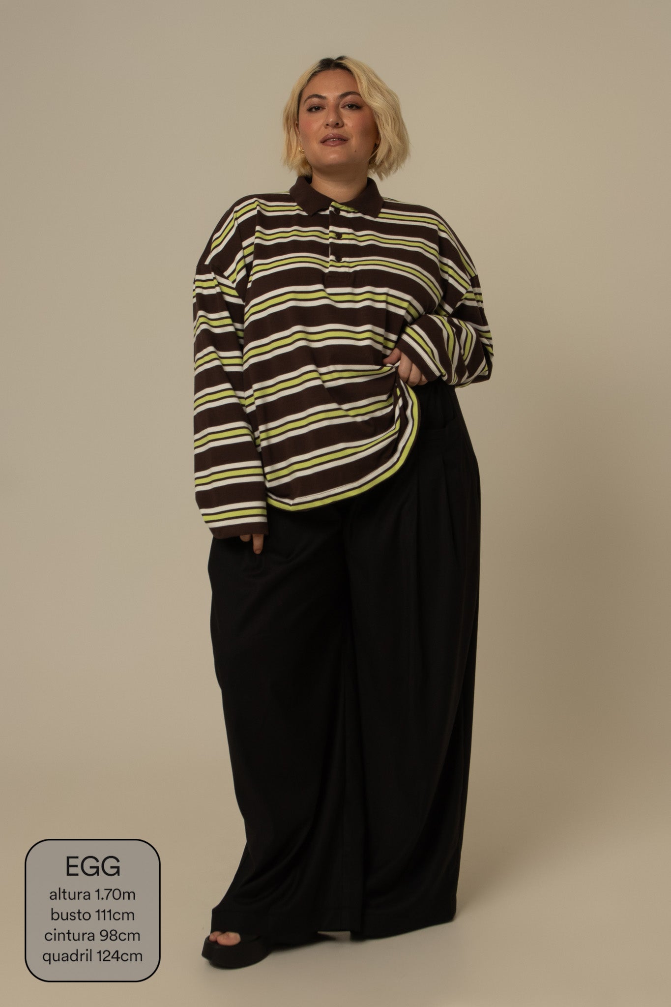 polo listrada oversized manga longa luv