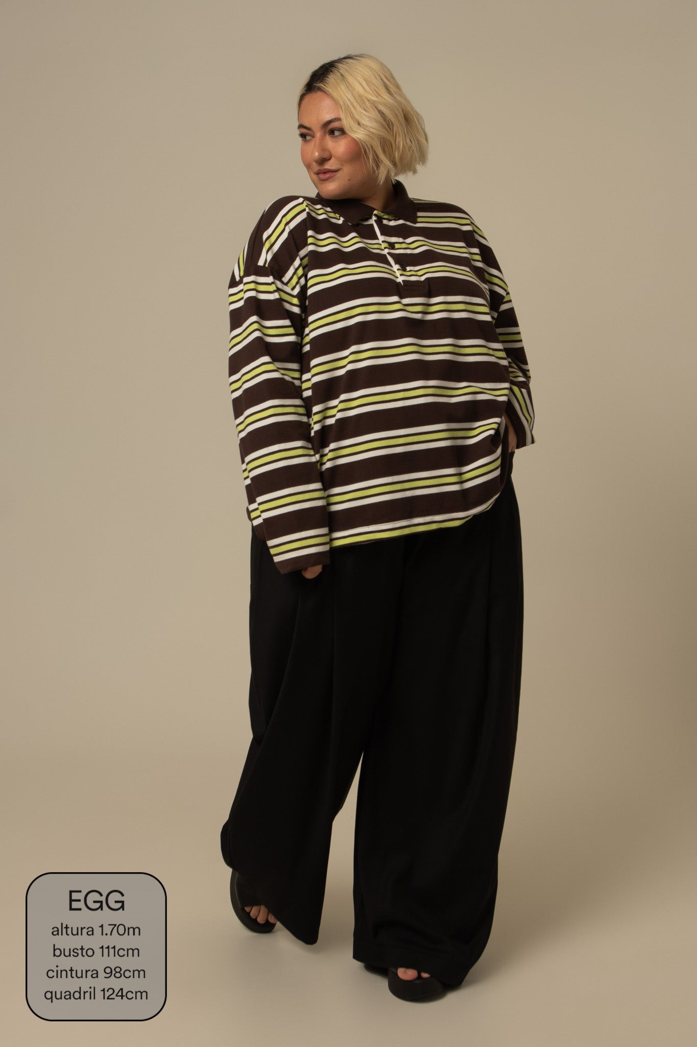 polo listrada oversized manga longa luv