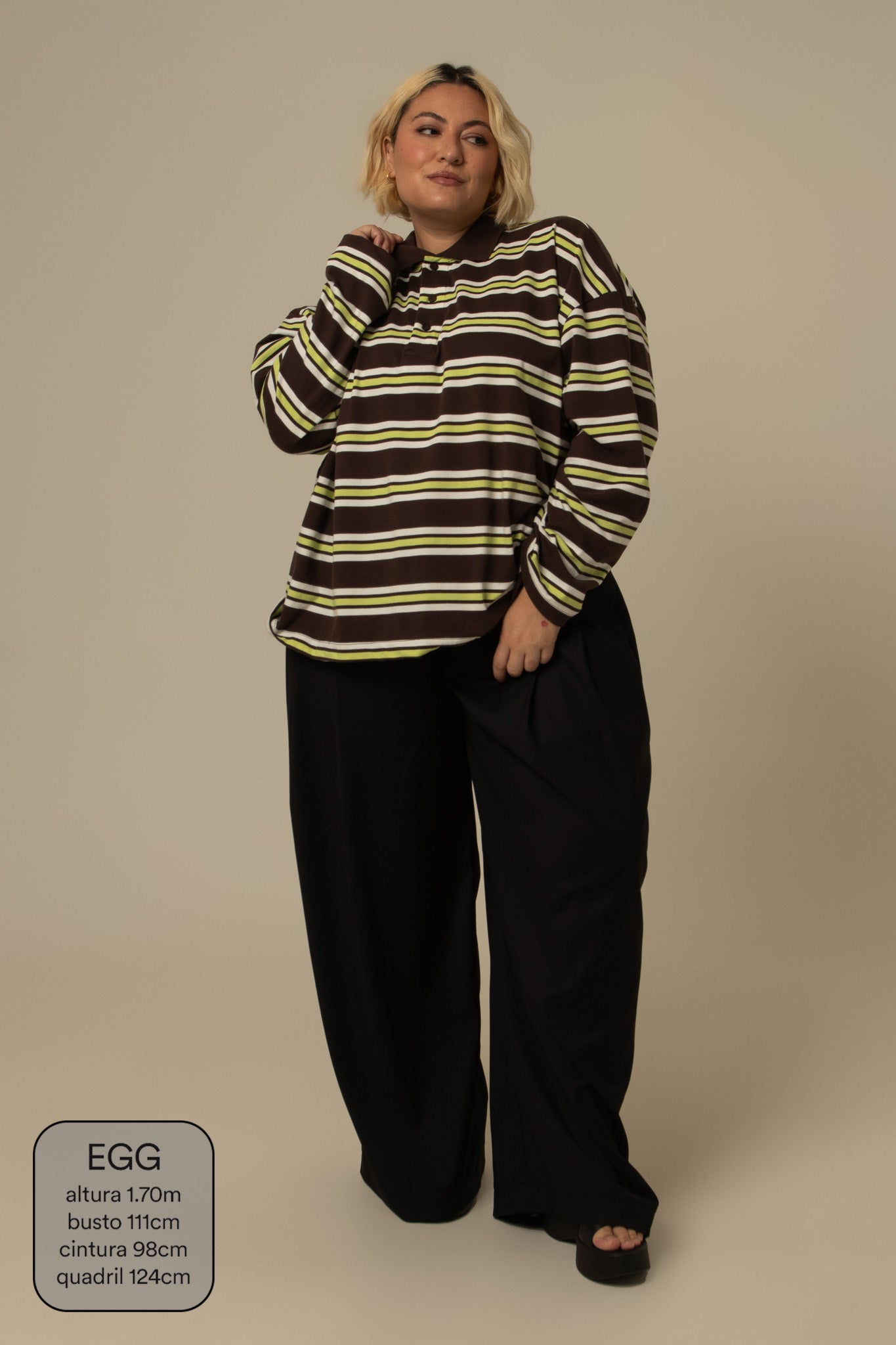 polo listrada oversized manga longa luv