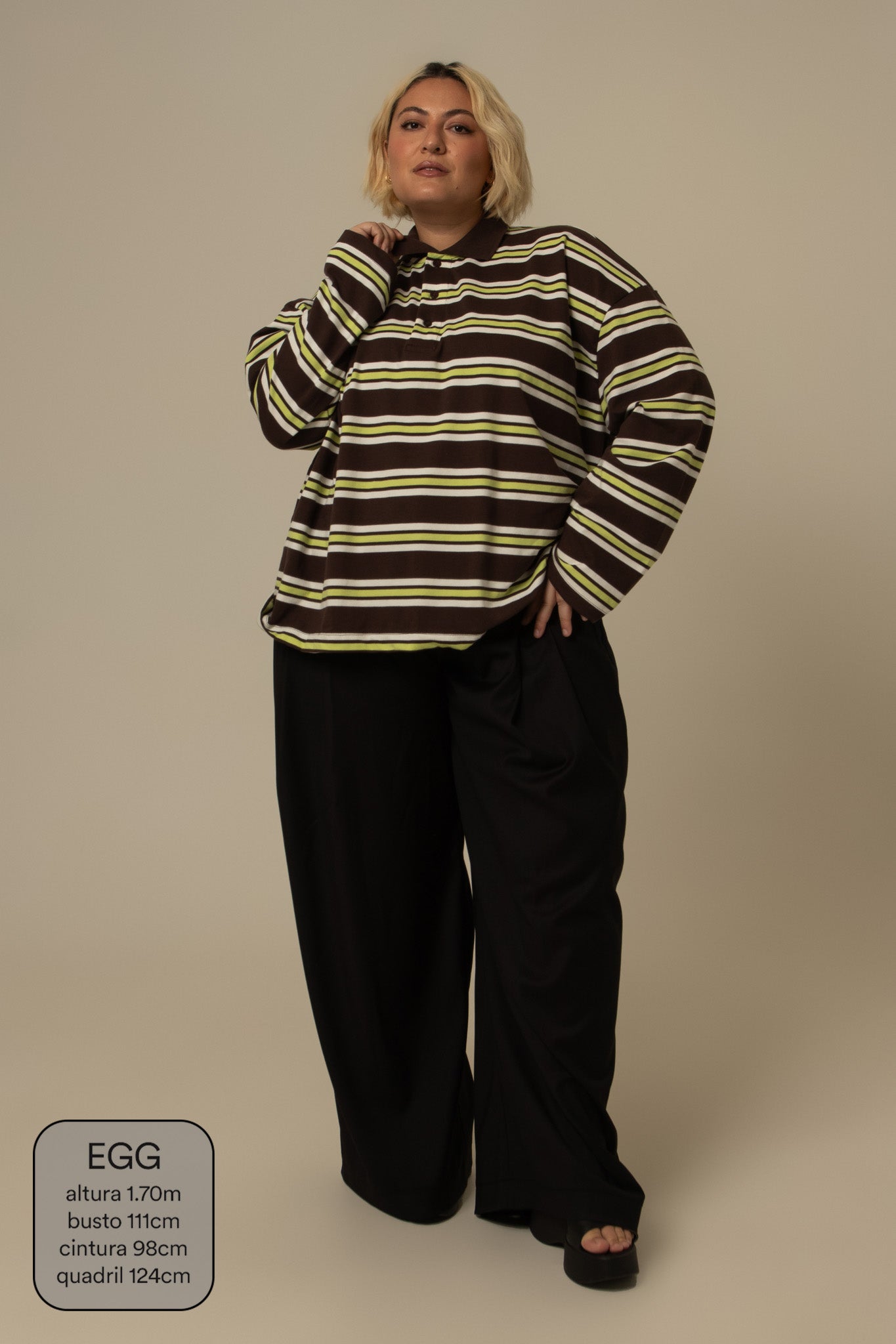 polo listrada oversized manga longa luv