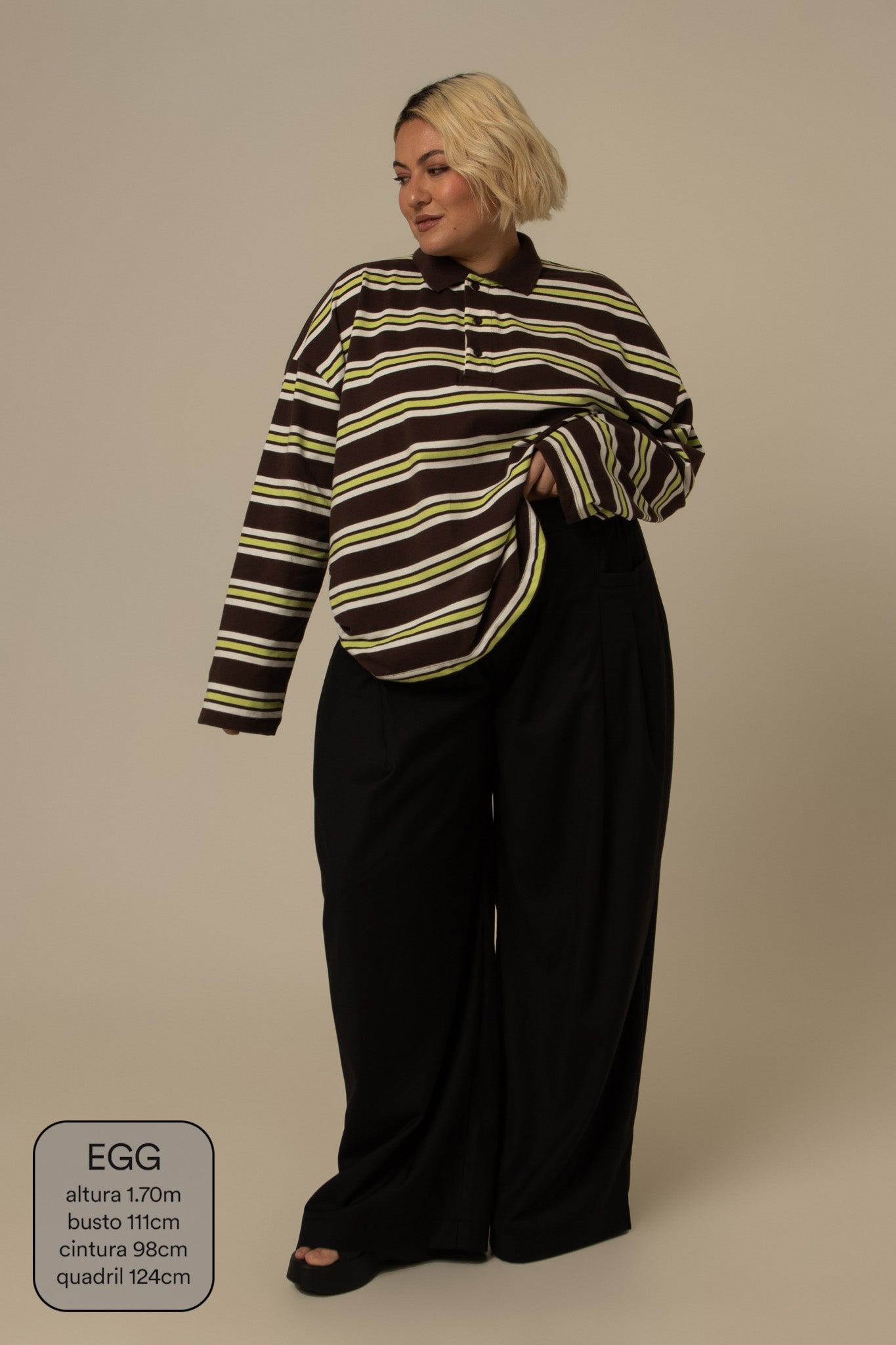 polo listrada oversized manga longa luv