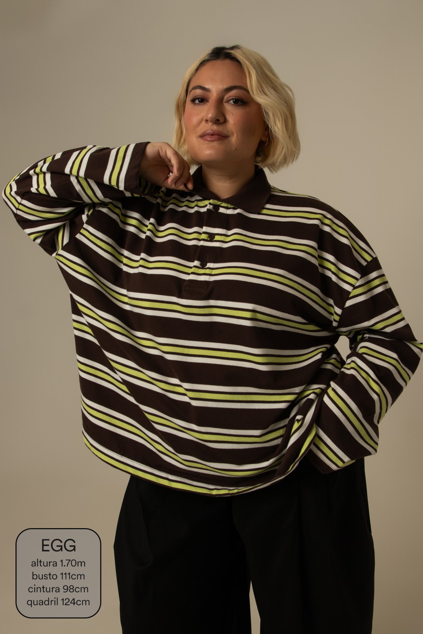 polo listrada oversized manga longa luv