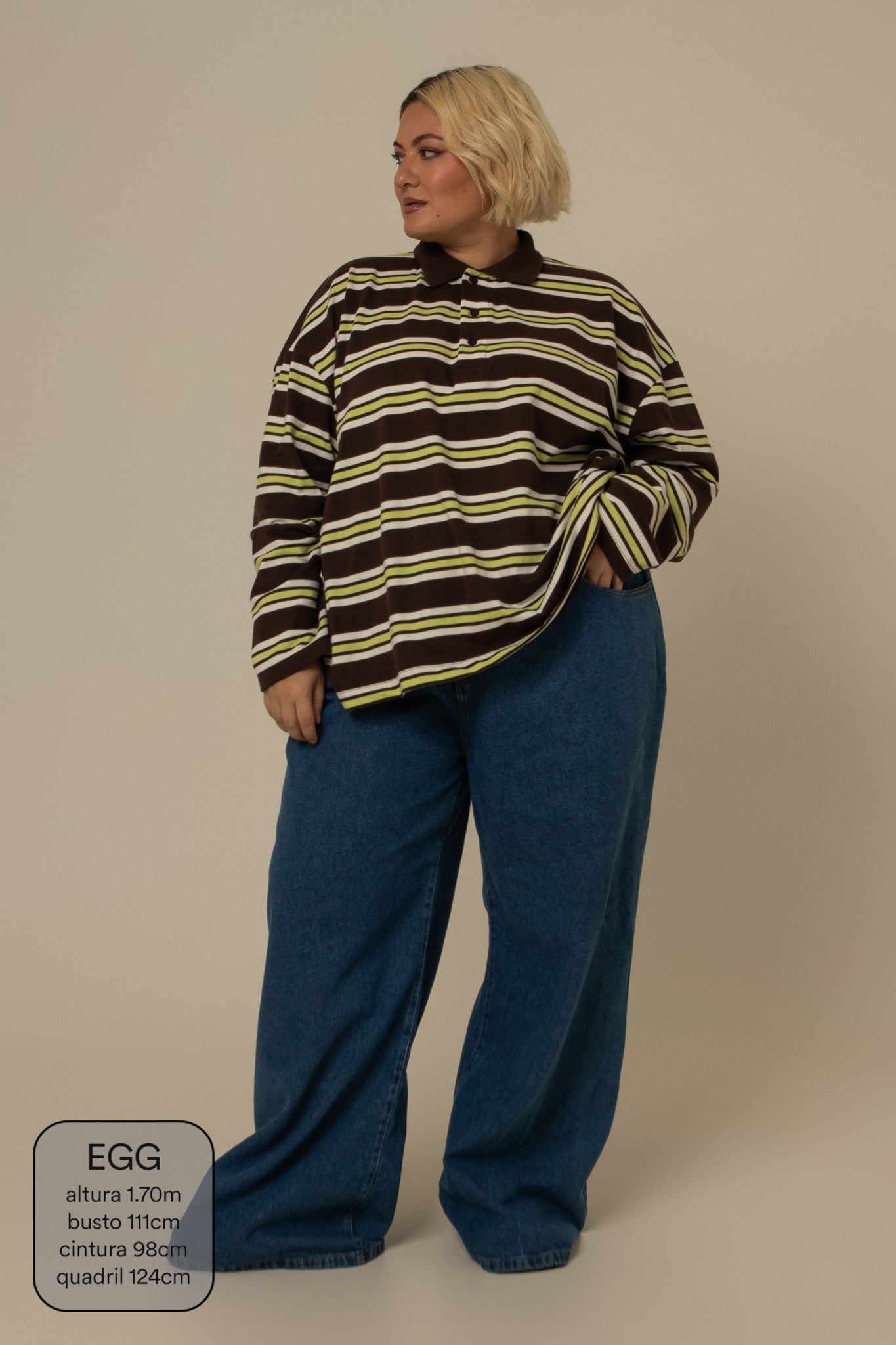 polo listrada oversized manga longa luv