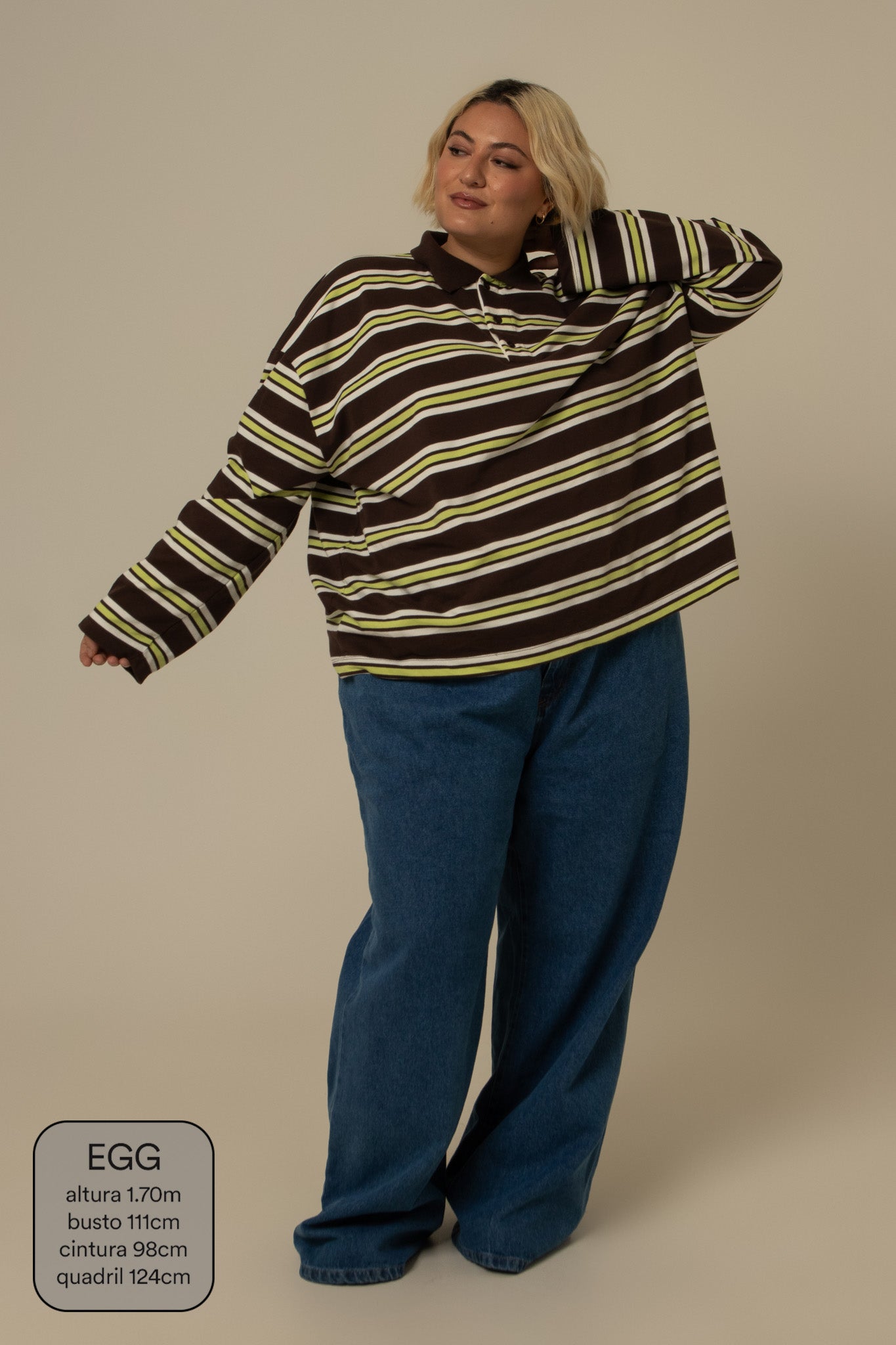polo listrada oversized manga longa luv