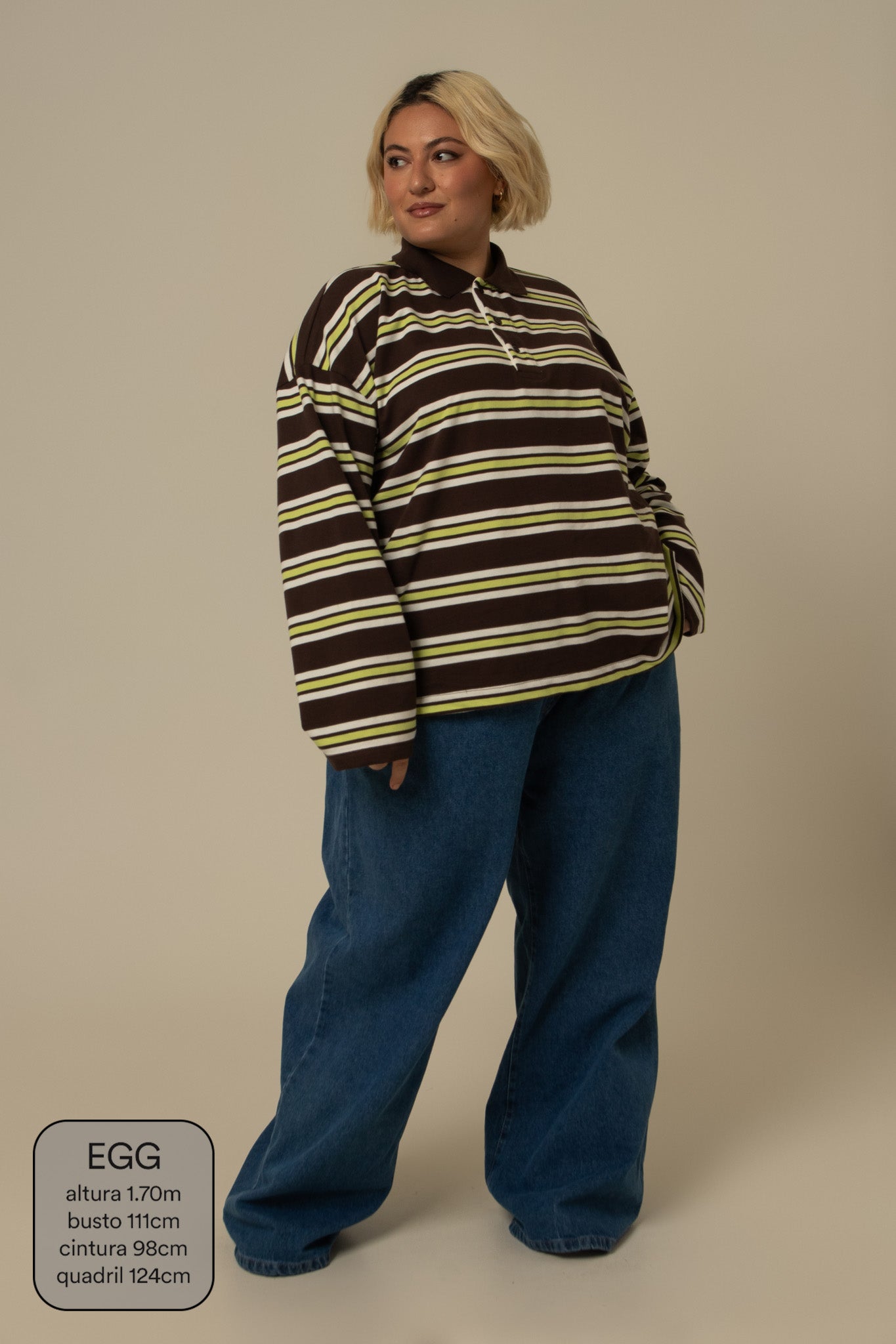 polo listrada oversized manga longa luv
