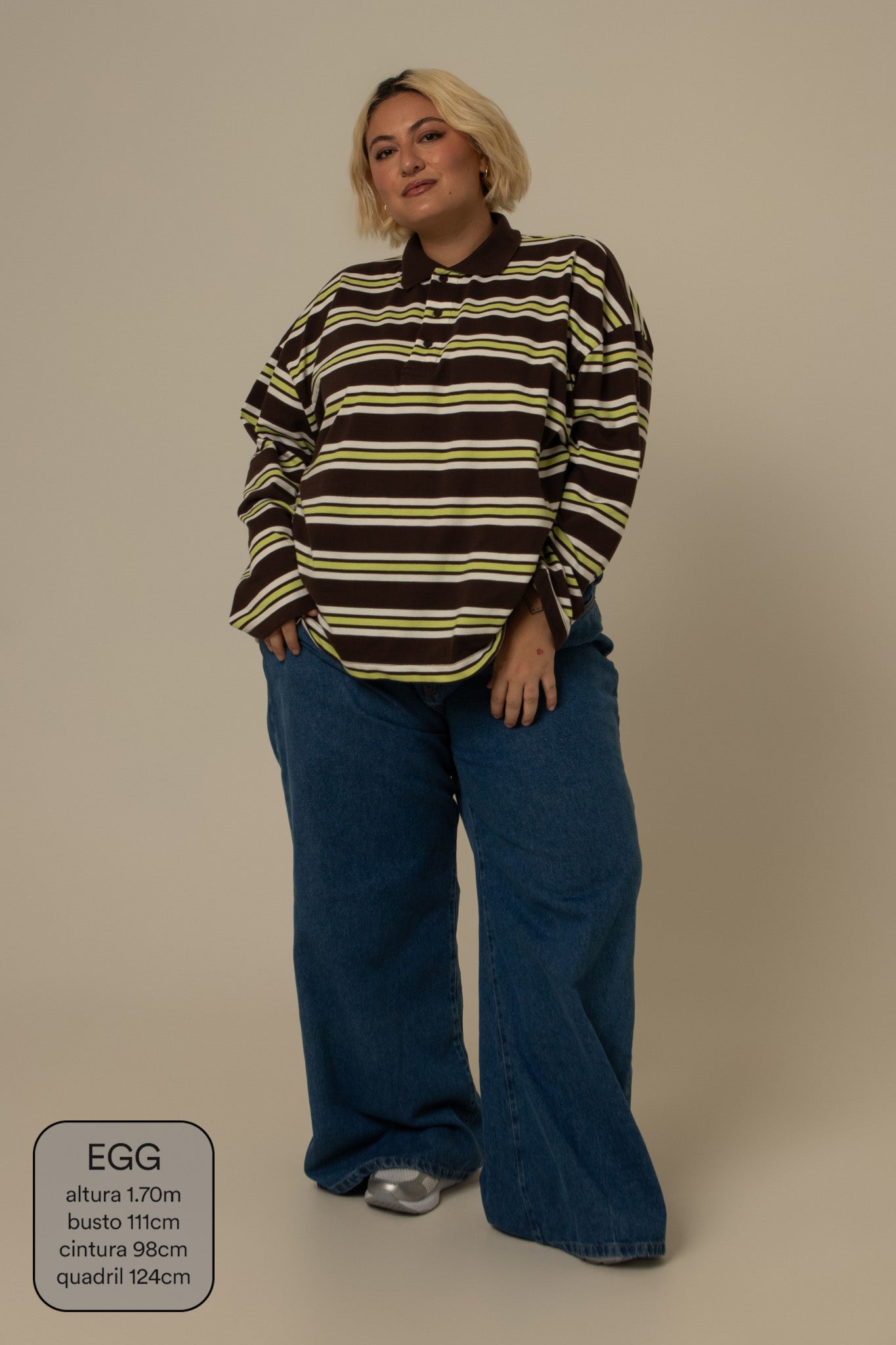 polo listrada oversized manga longa luv