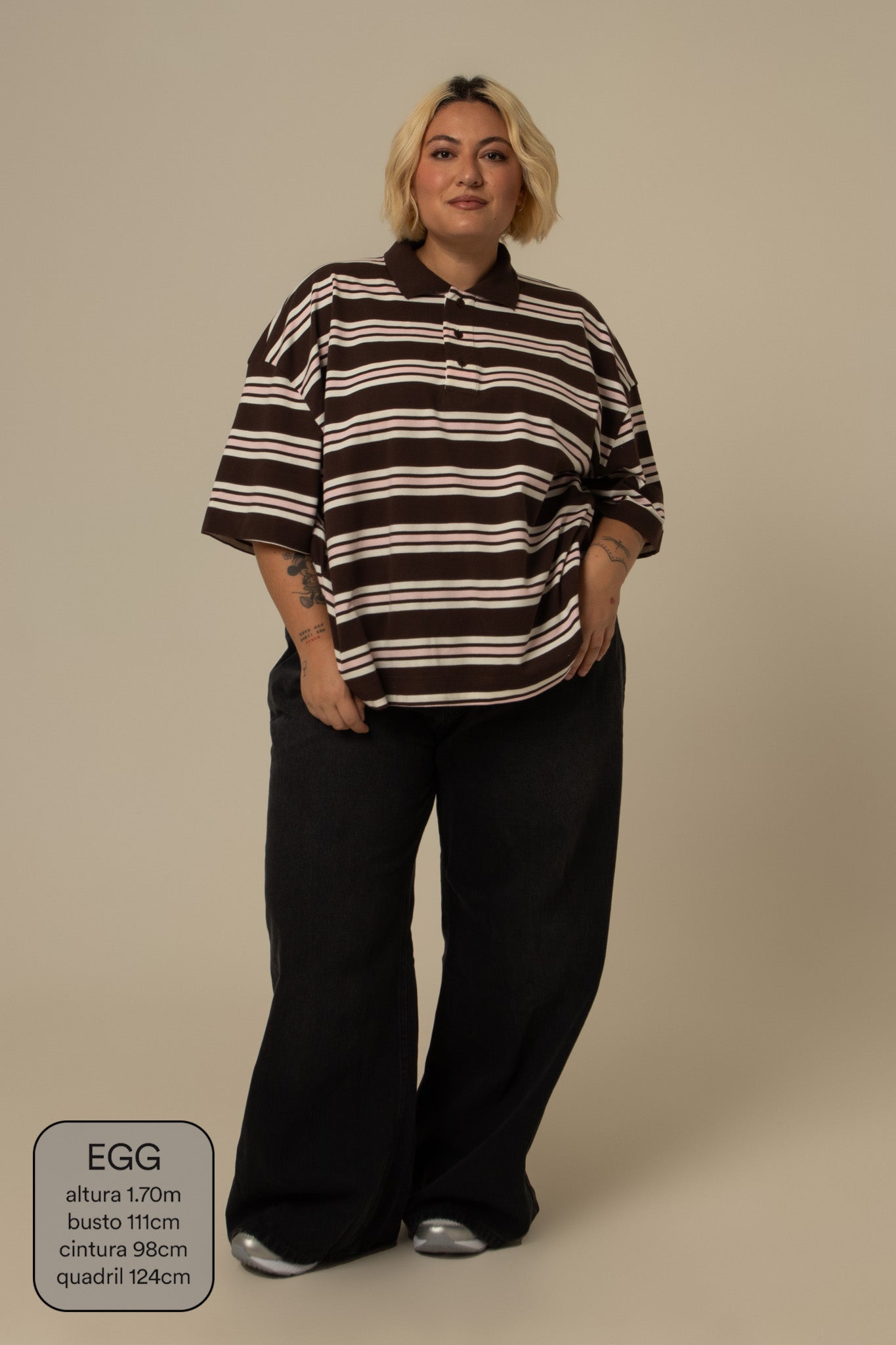 polo listrada oversized manga curta luv – Lela Brandão Co.