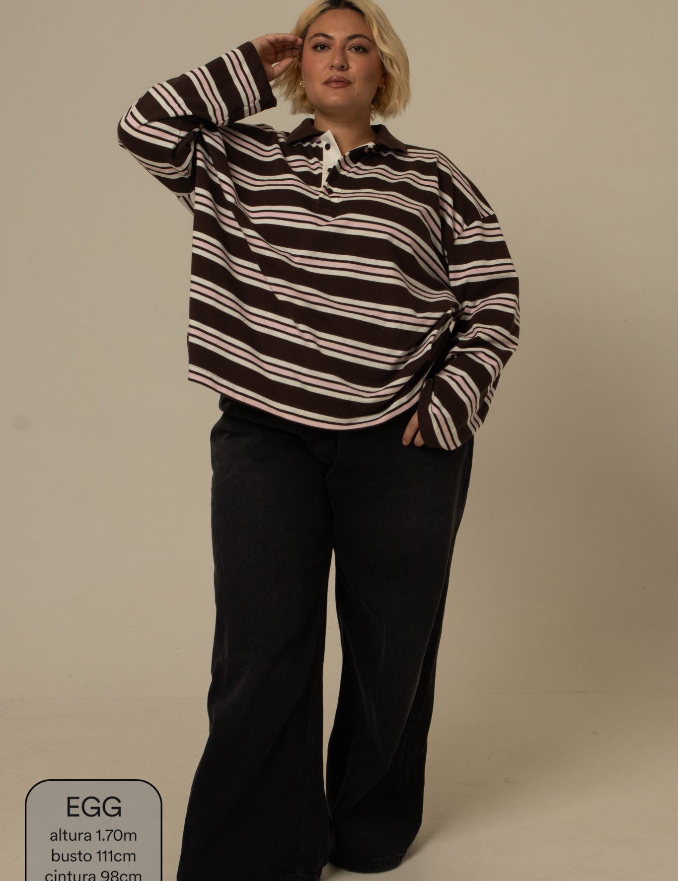 polo listrada oversized manga longa luv