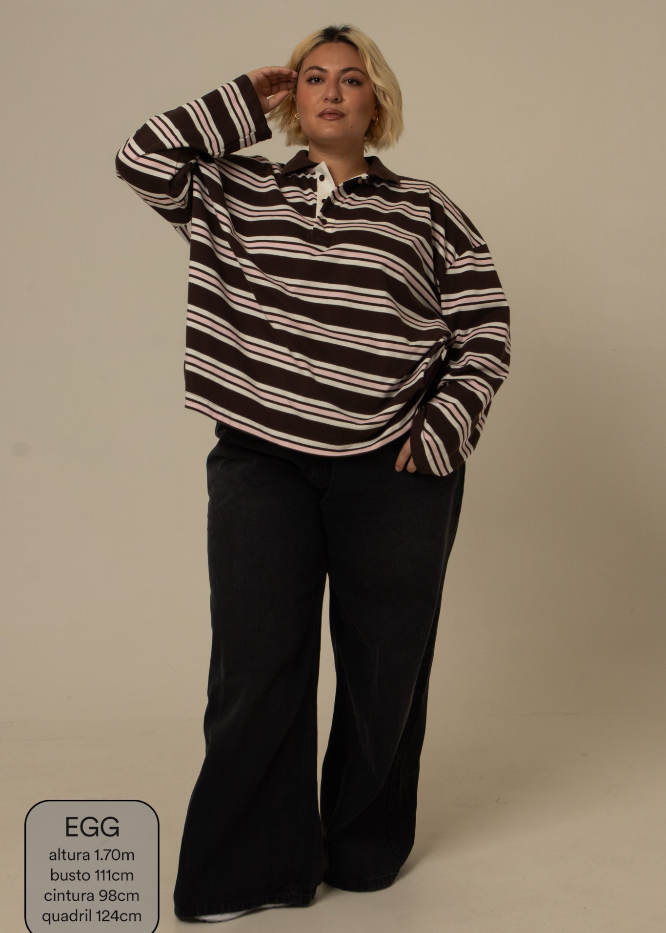 polo listrada oversized manga longa luv