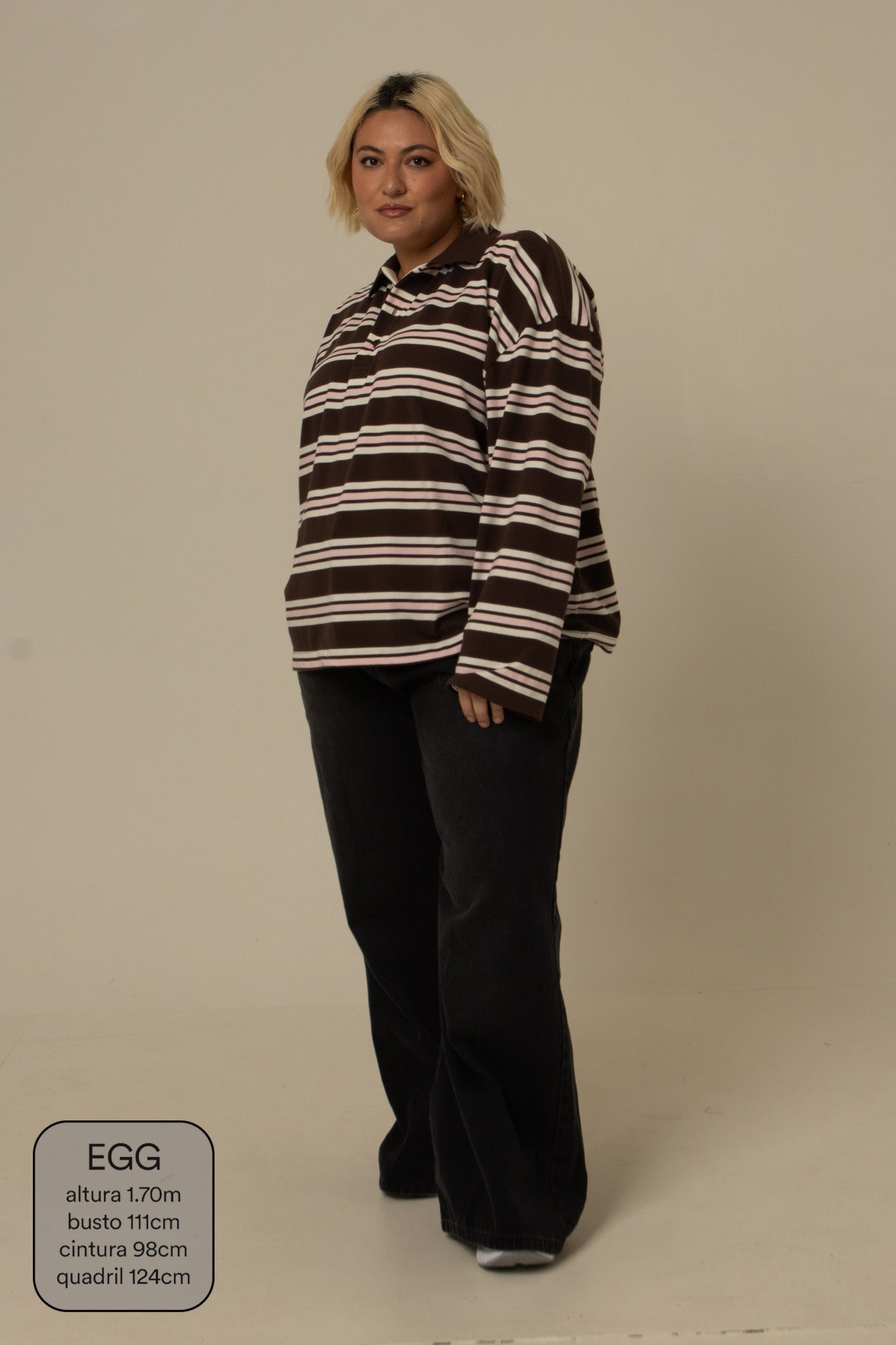 polo listrada oversized manga longa luv