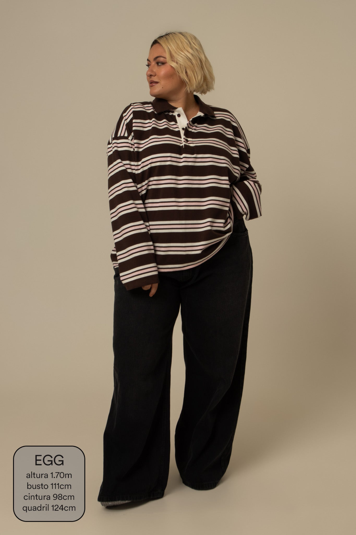 polo listrada oversized manga longa luv