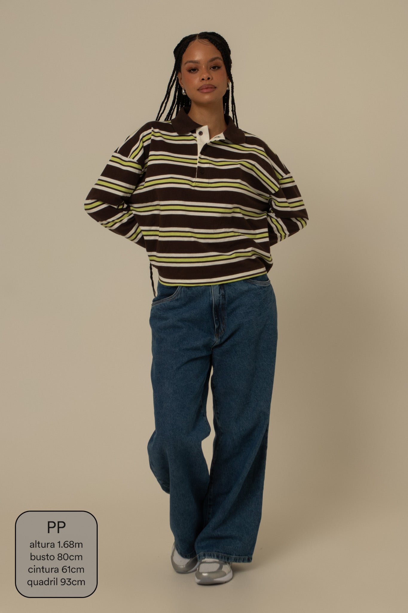 polo listrada oversized manga longa luv