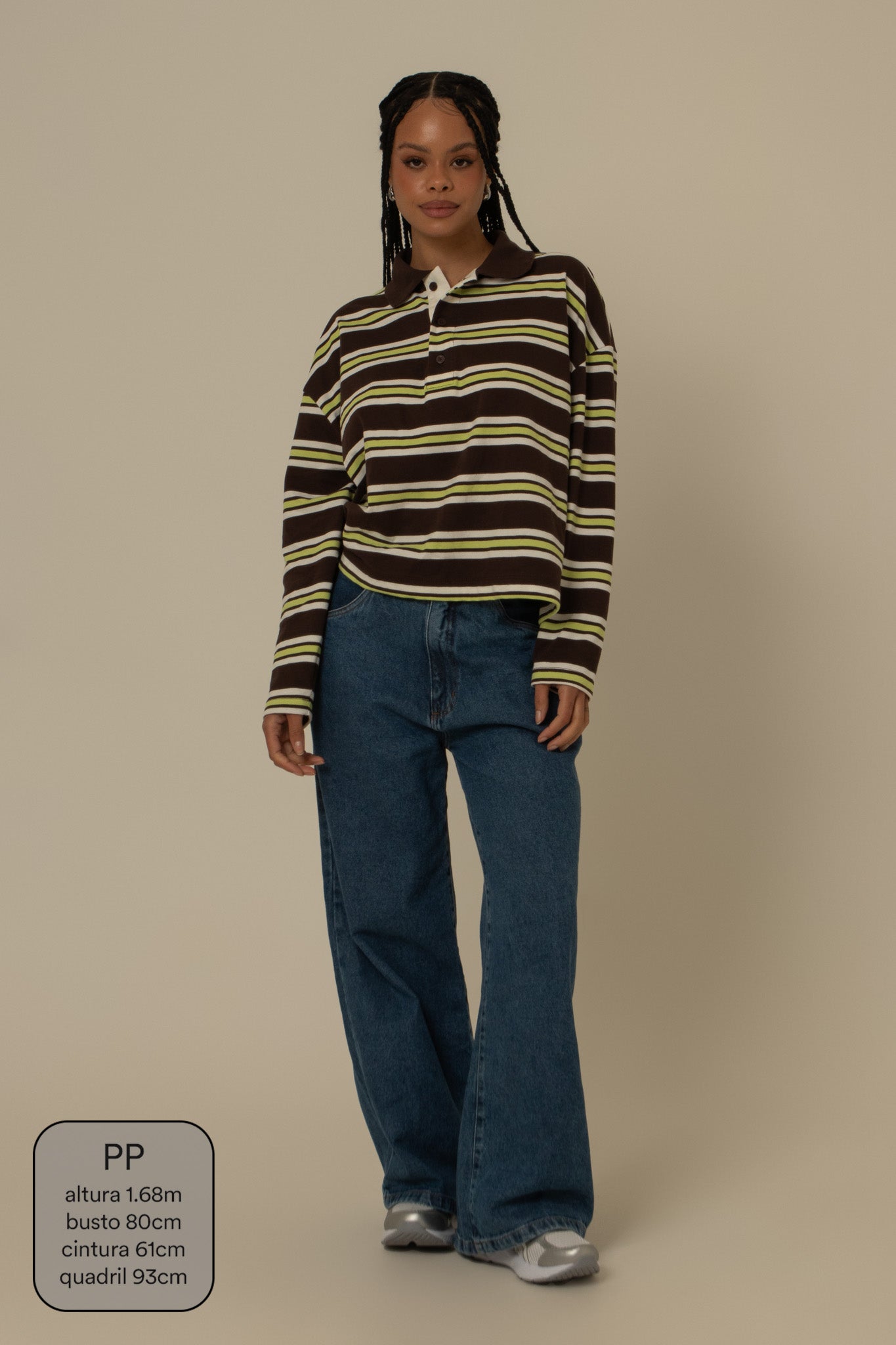polo listrada oversized manga longa luv