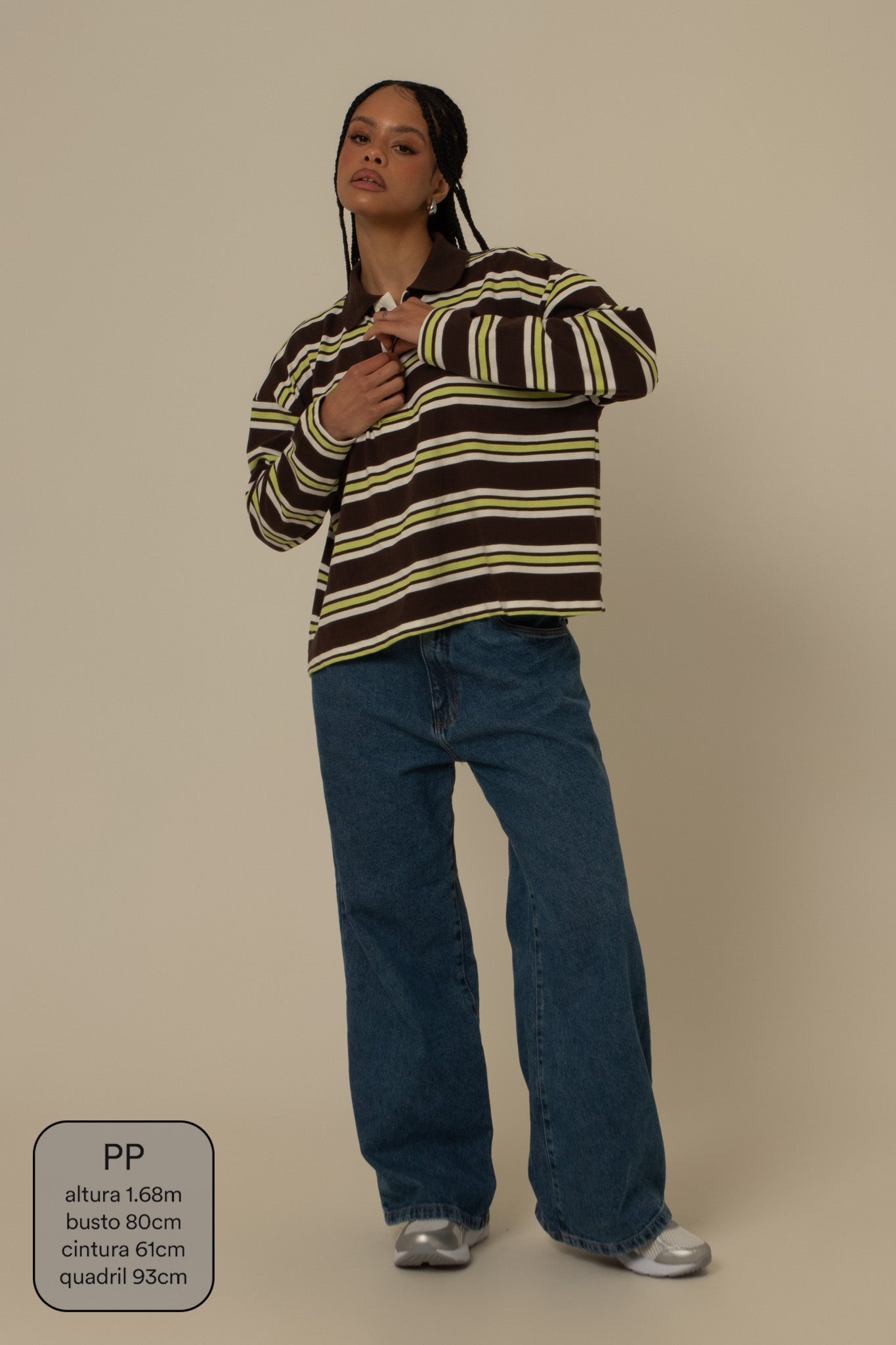 polo listrada oversized manga longa luv
