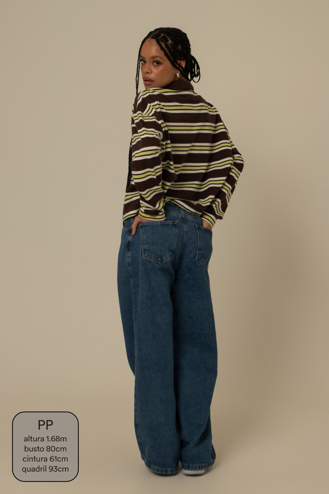 calça jeans ajustável wide denim blue 1.0