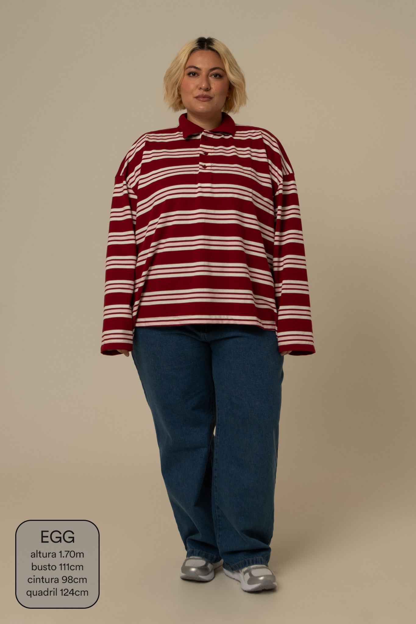 polo listrada oversized manga longa luv