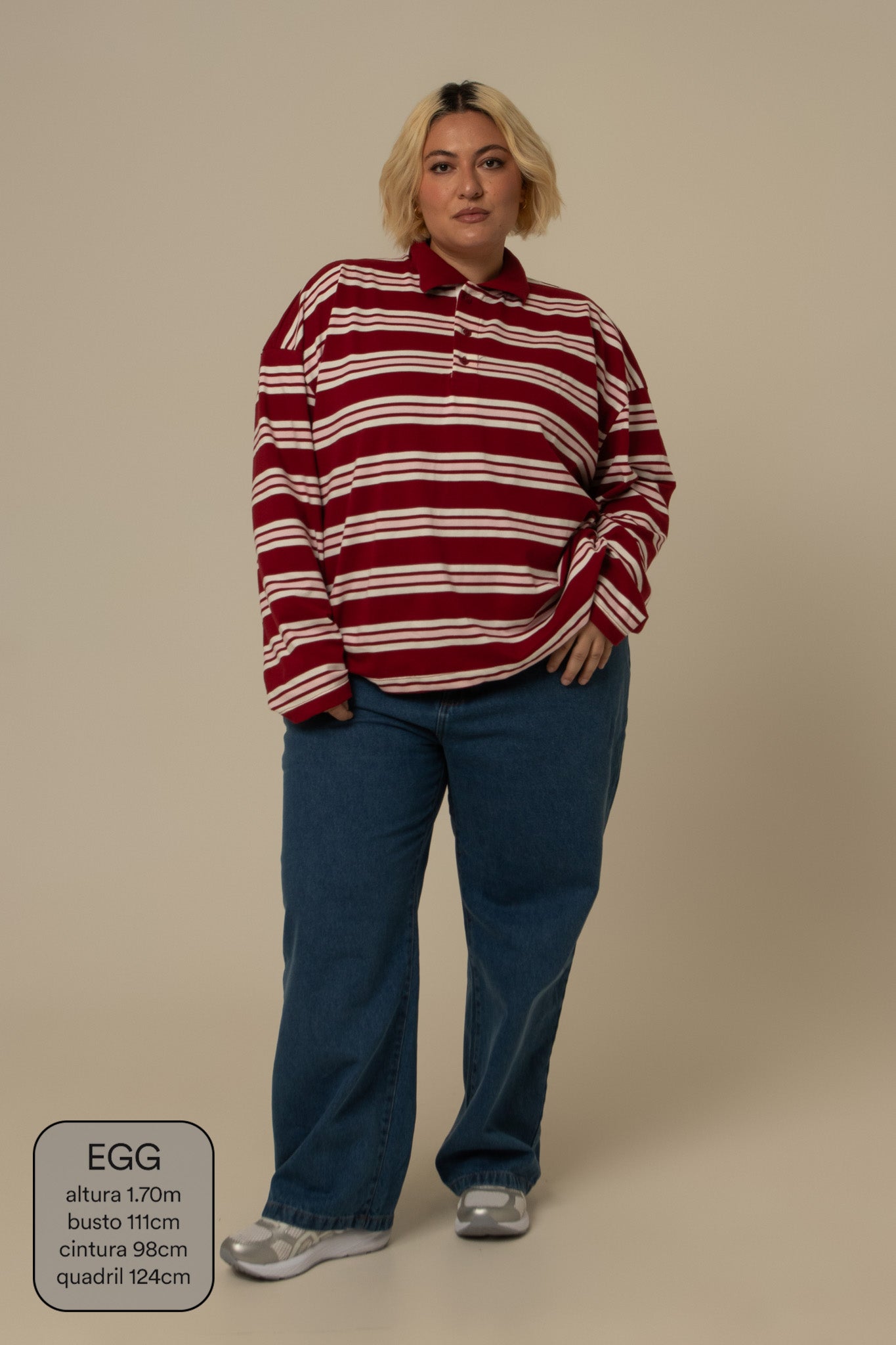 polo listrada oversized manga longa luv