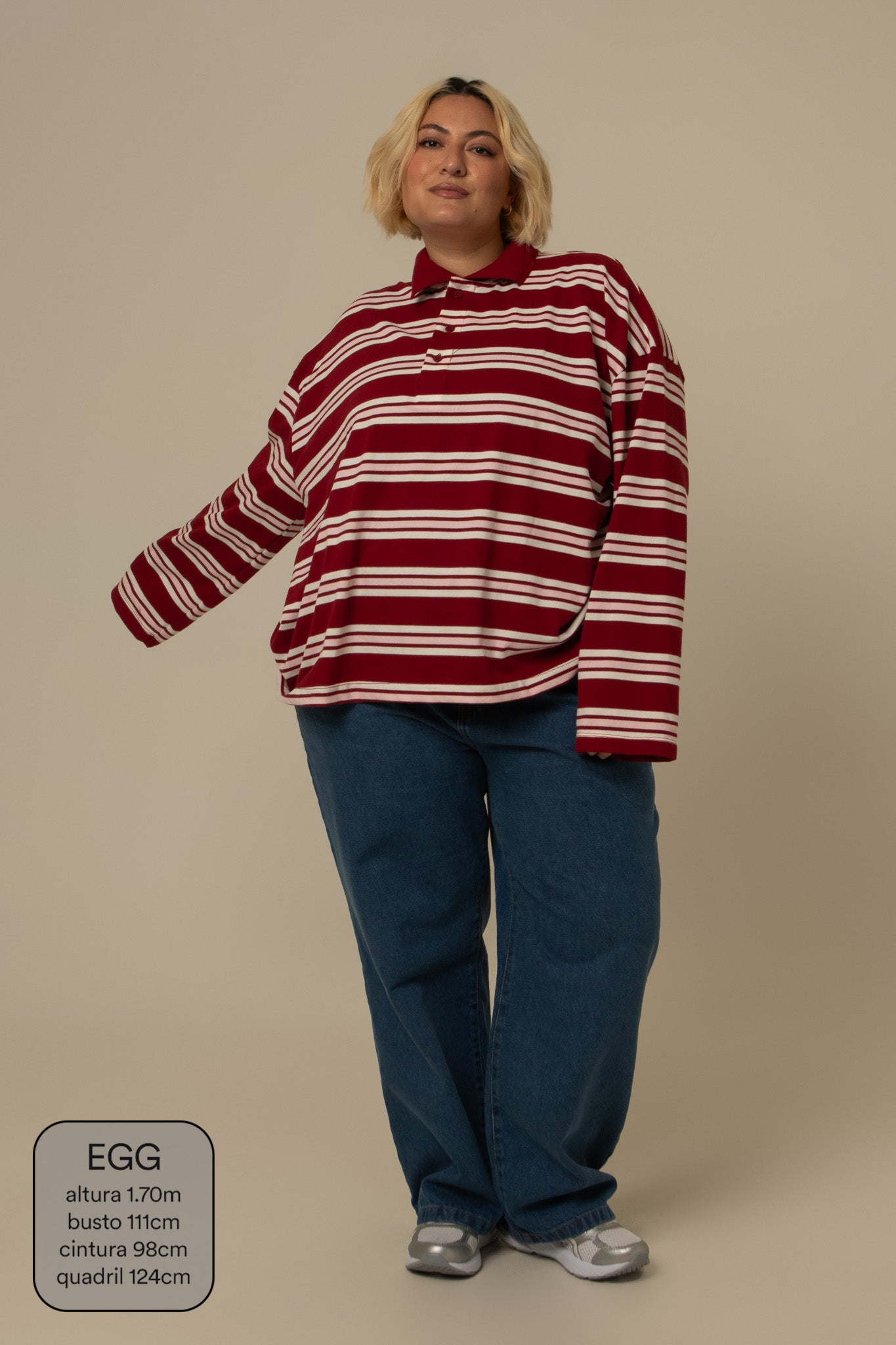 polo listrada oversized manga longa luv