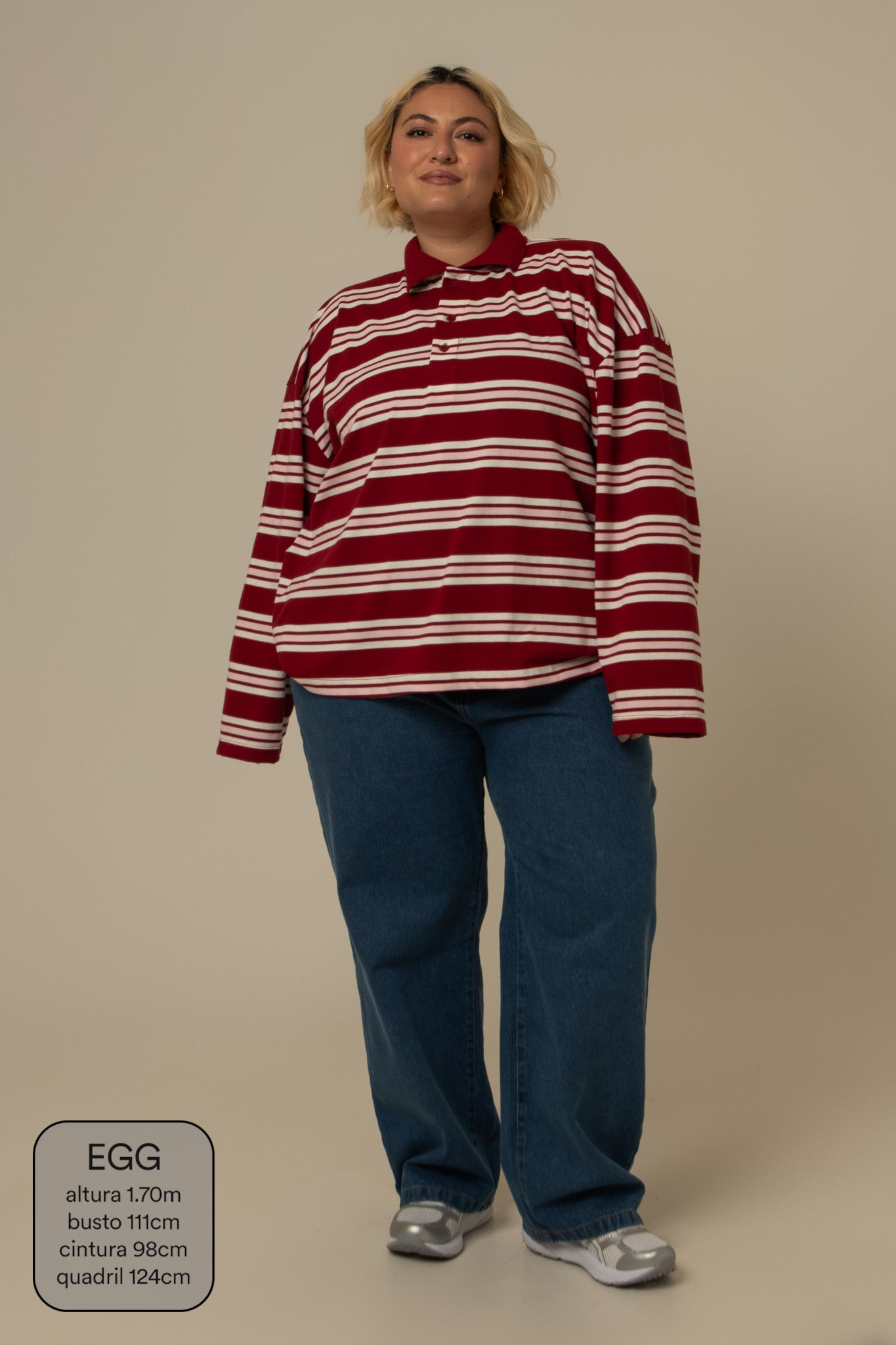 polo listrada oversized manga longa luv