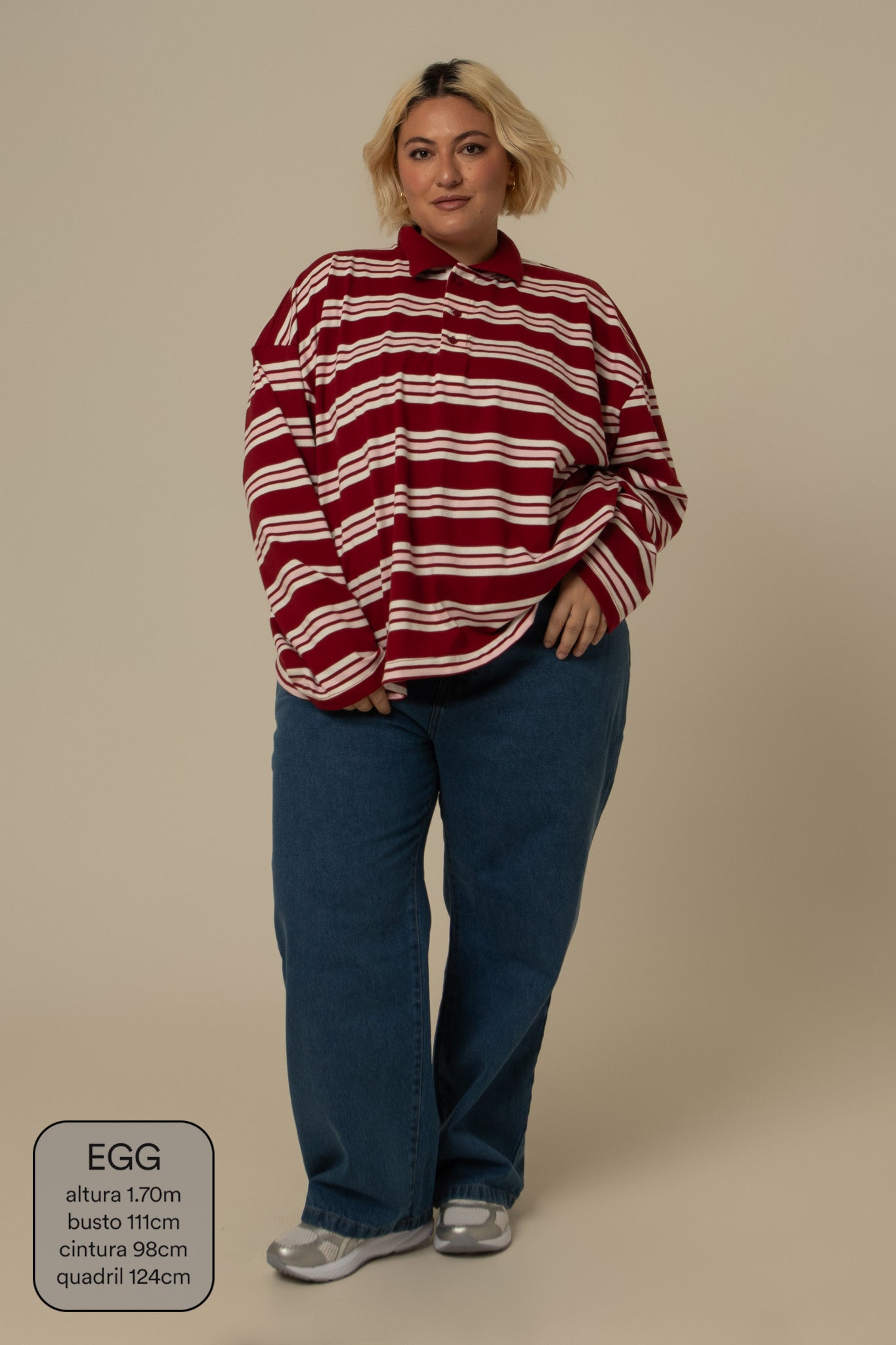 polo listrada oversized manga longa luv