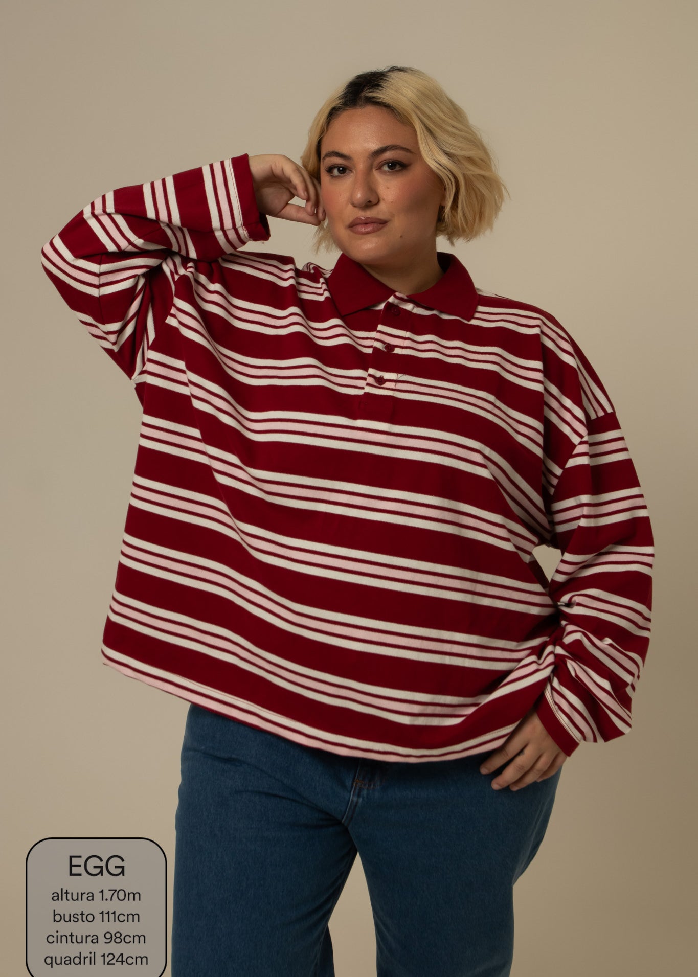 polo listrada oversized manga longa luv