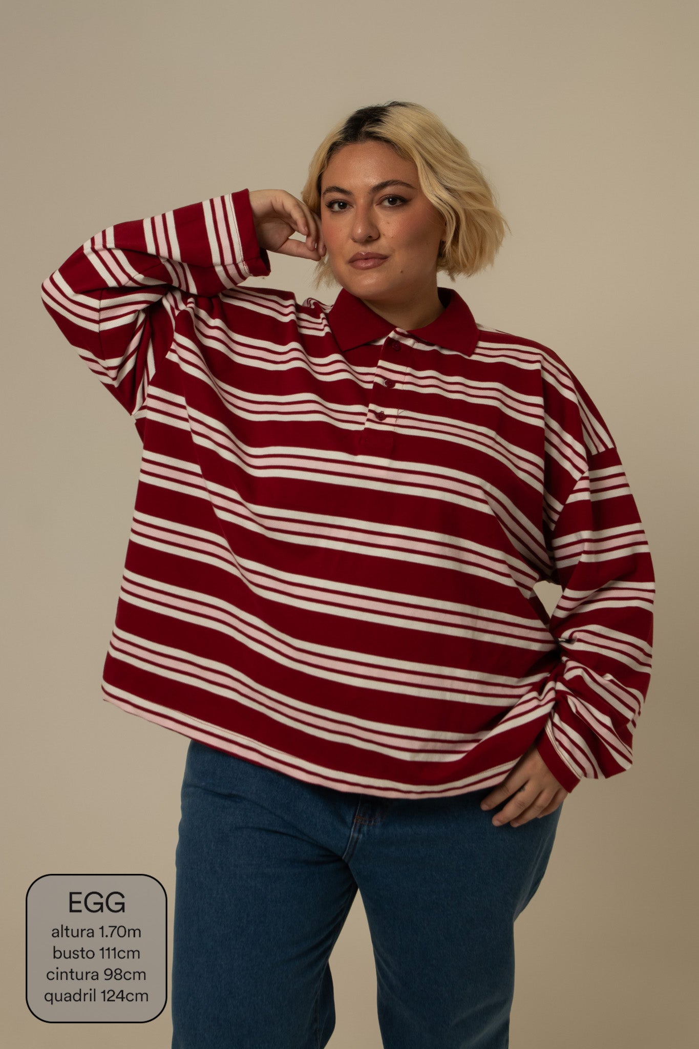 polo listrada oversized manga longa luv