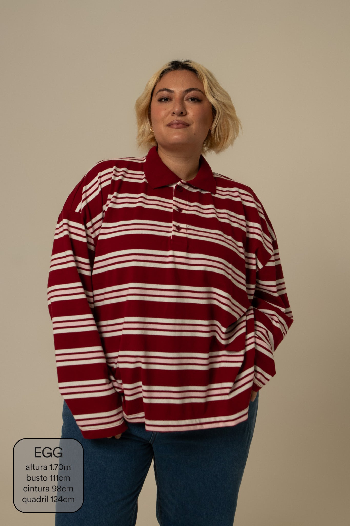 polo listrada oversized manga longa luv