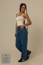calça jeans ajustável mom denim blue 1.0
