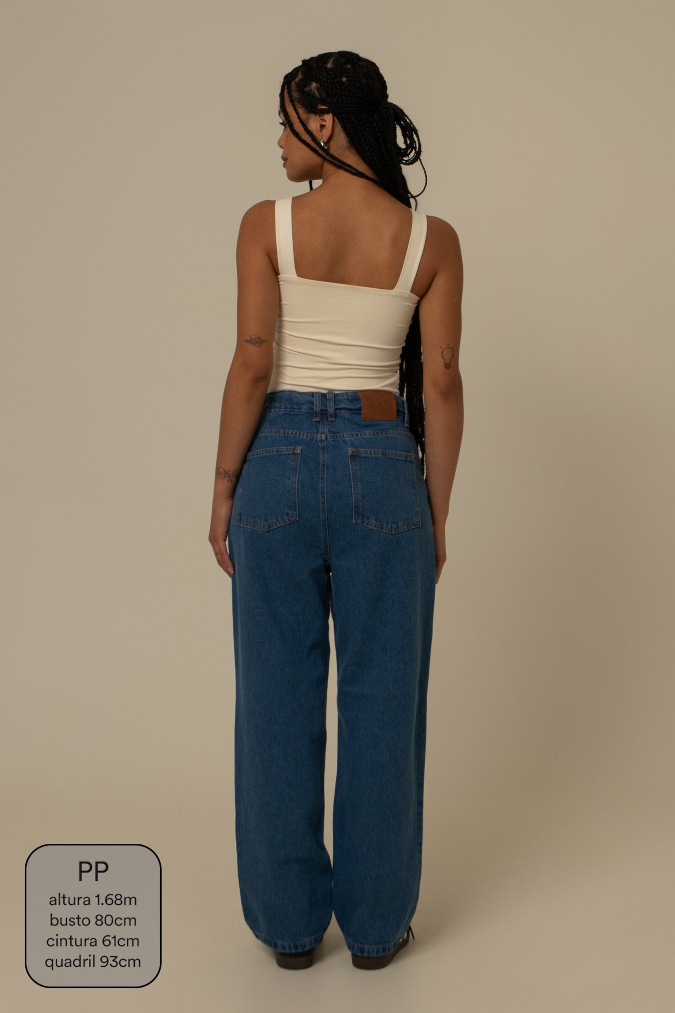 calça jeans ajustável mom denim blue 1.0