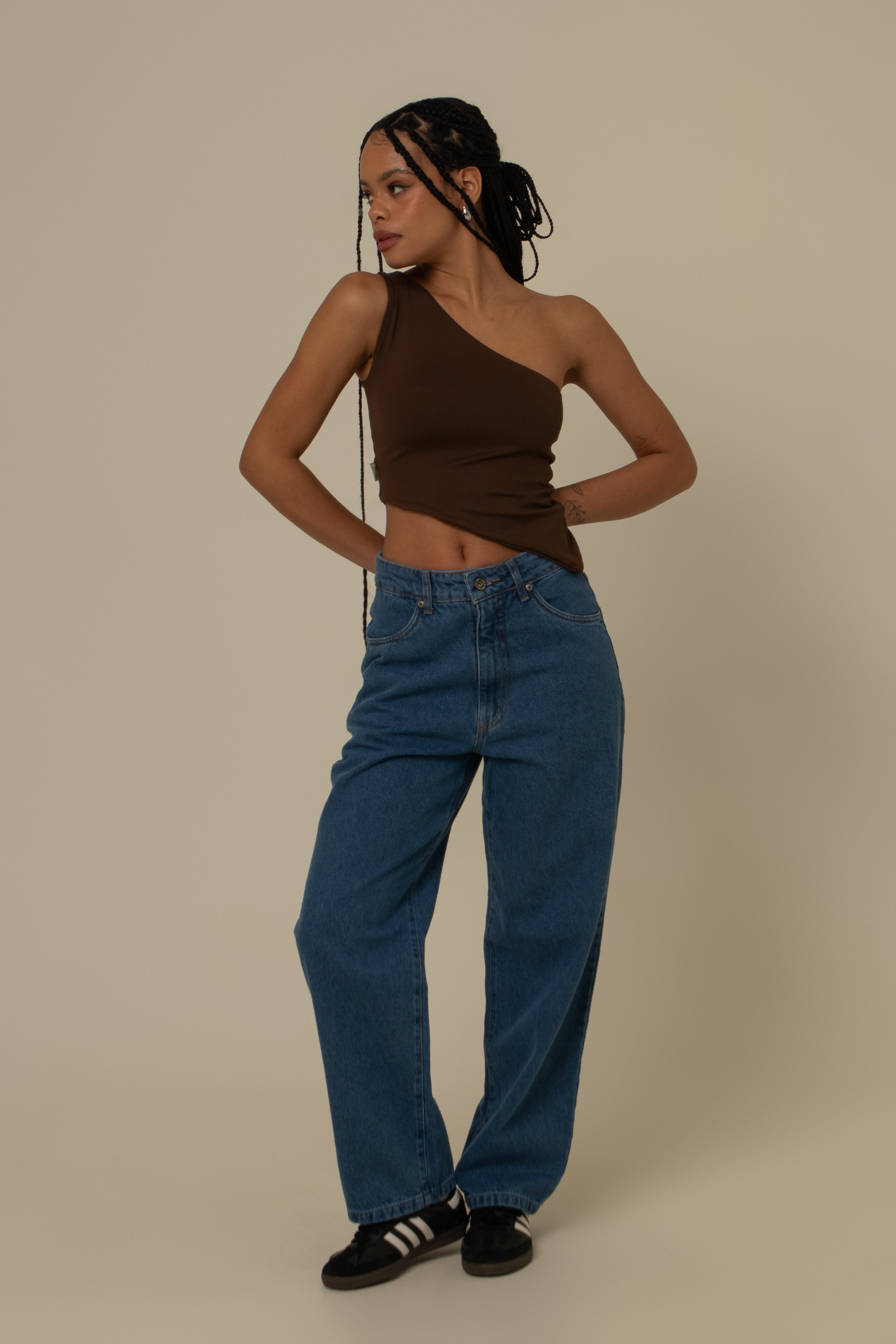 calça jeans ajustável mom denim blue 1.0